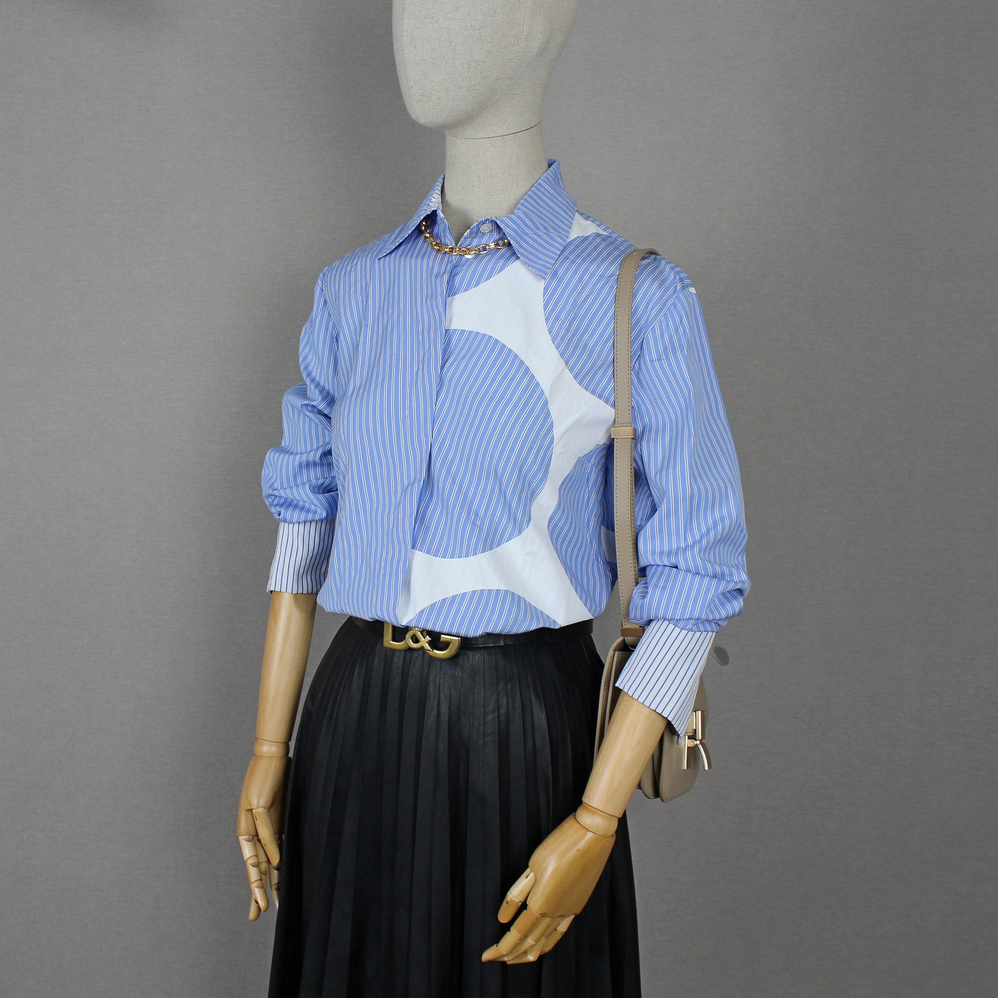 Stella McCartney Stella McCartney Asymmetric Striped Longsleeve Blouse 40 M L Size S / US 4 / IT 40 - 1 Thumbnail