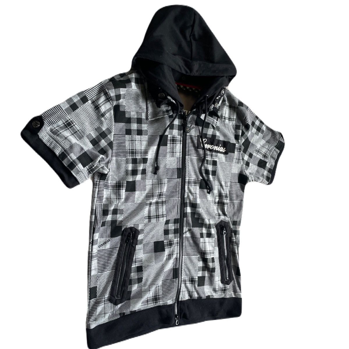 If Six Was Nine 2000s Japanese archive Vkei Docking Hooded Polo Shirts Y2K Size US S / EU 44-46 / 1 - 3 Thumbnail