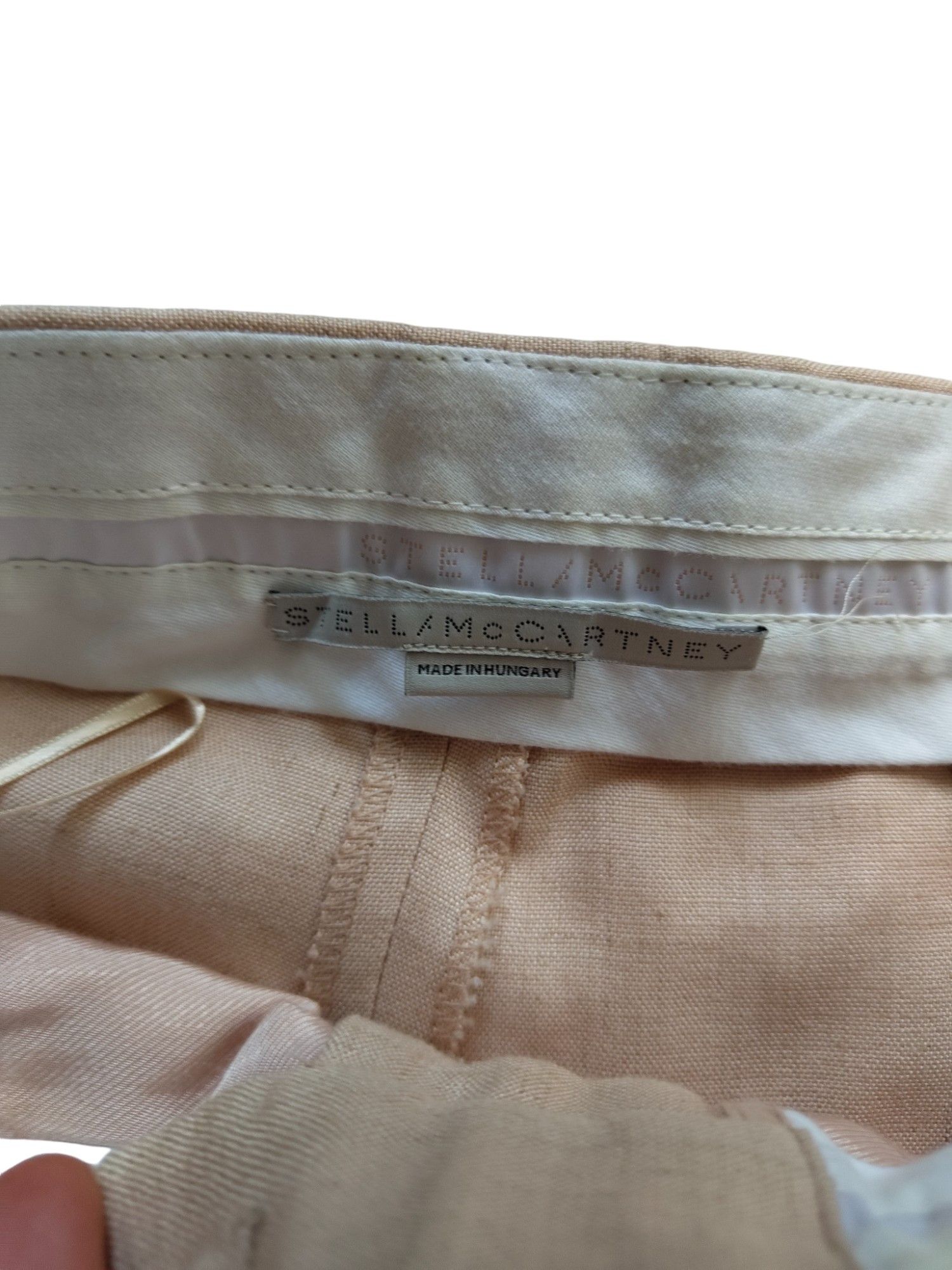 Stella McCartney Salmon Pink Linen And Viscose Straight Leg Pants Size 26" / US 2 / IT 38 - 5 Thumbnail