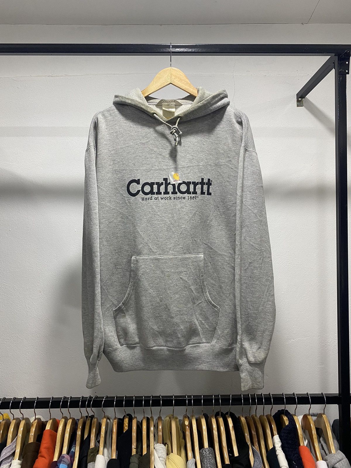 Sick☠️ Carhartt Spellout Pullover Hoodie 80s 90s Heavyweight