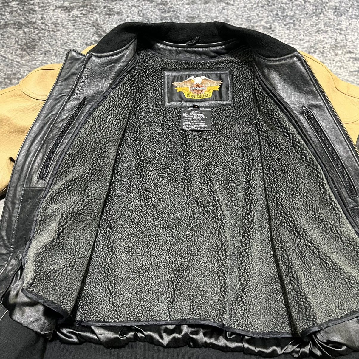 Harley Davidson VINTAGE HARLEY DAVIDSON BIKER LOGO VARSITY LEATHER JACKET Size US M / EU 48-50 / 2 - 8 Thumbnail