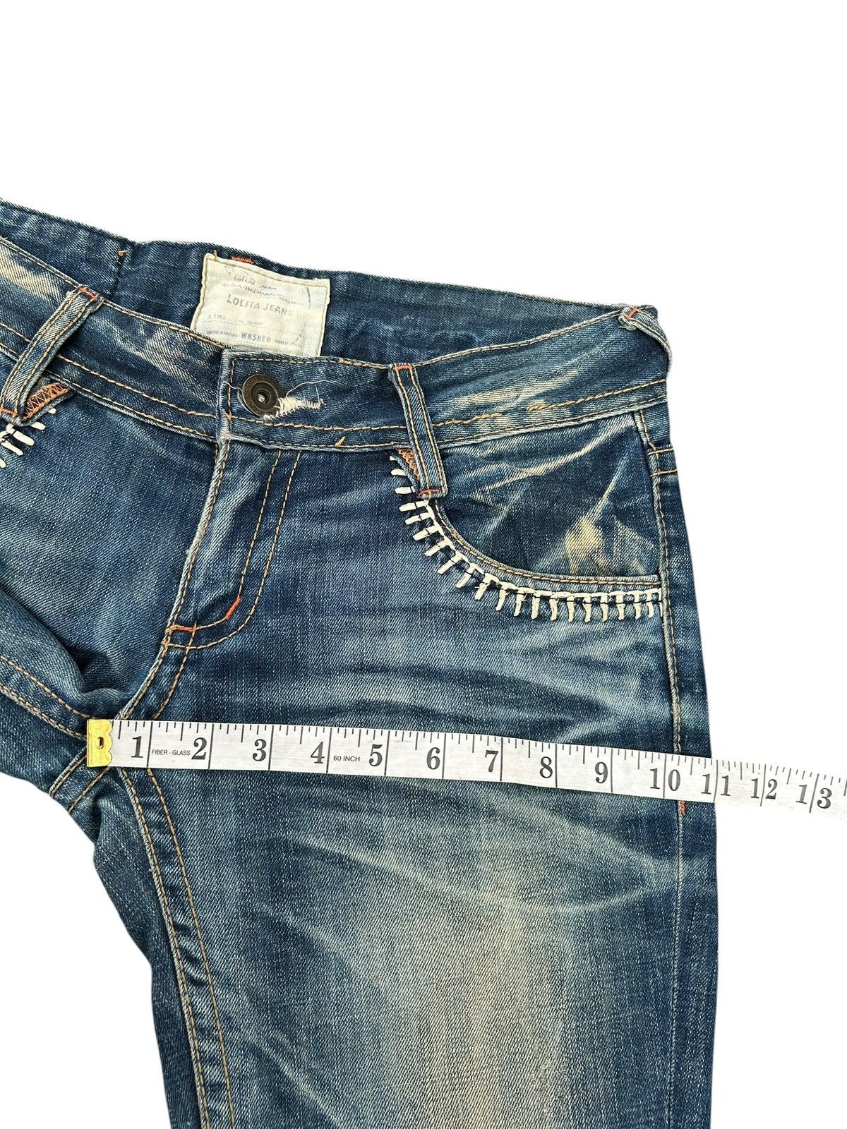Kapital Flare Yoshitomo Nara Lolita Vintage Distressed Denim Jeans Size US 33 - 19 Thumbnail