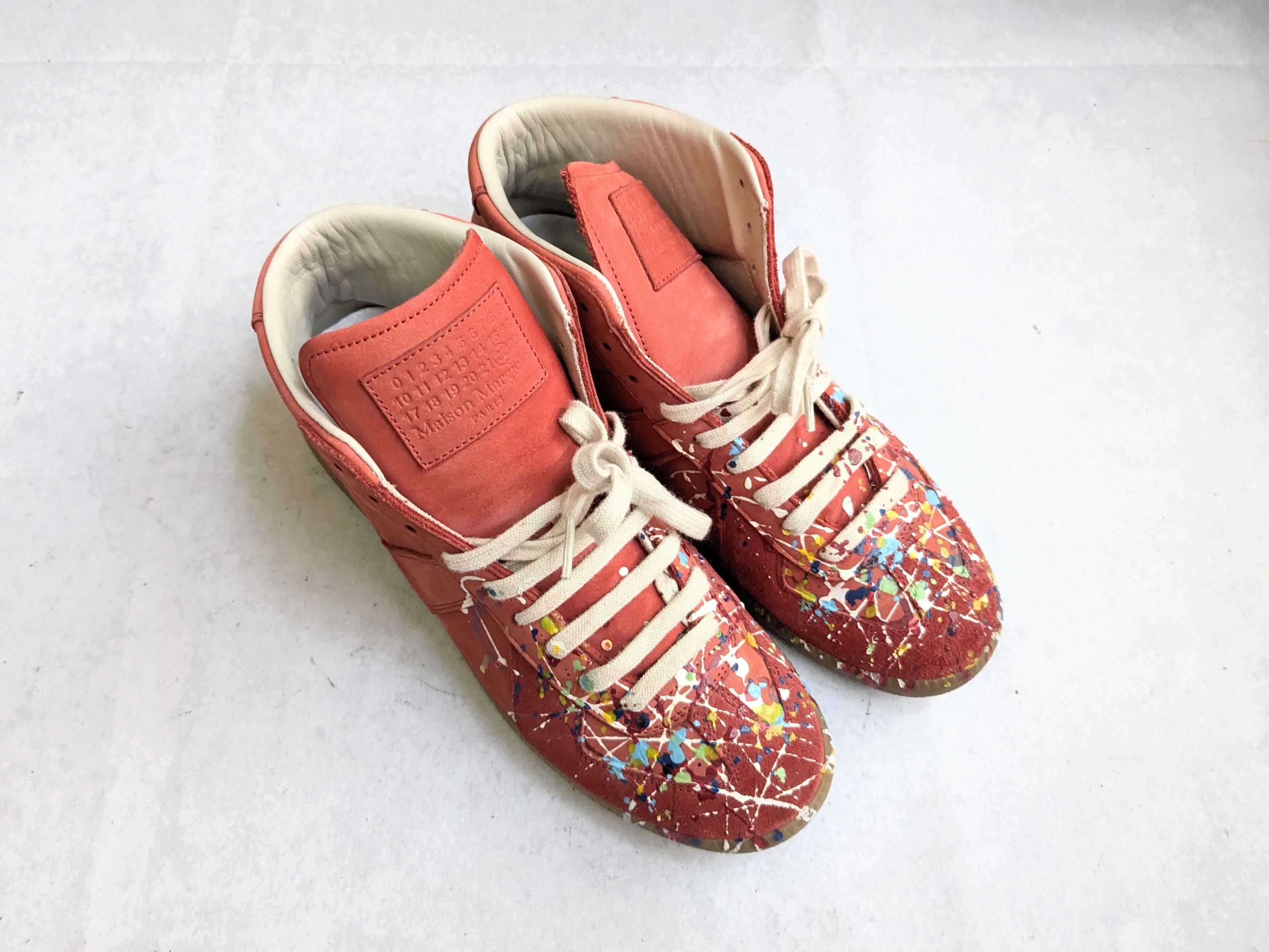 Maison Margiela Maison Margiela Replica GAT Paint Splatter Red 8 41 High Top Size US 8 / EU 41 - 4 Thumbnail