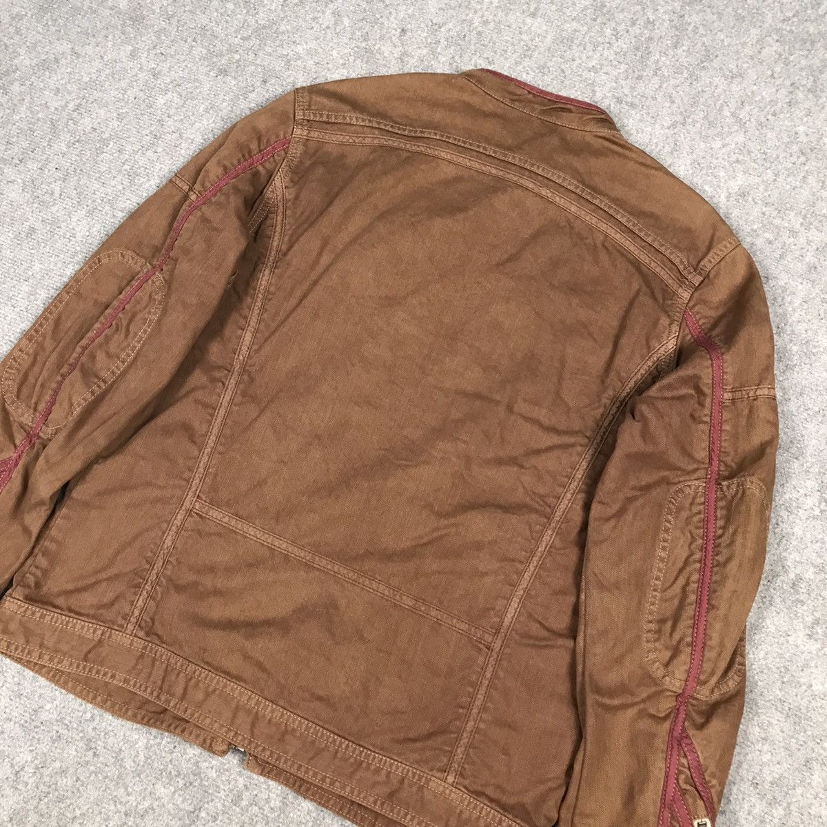 Japanese Brand × Vintage BALL BRAND BROWN BIKES STYLE ZIPPER JACKET Size US M / EU 48-50 / 2 - 7 Thumbnail