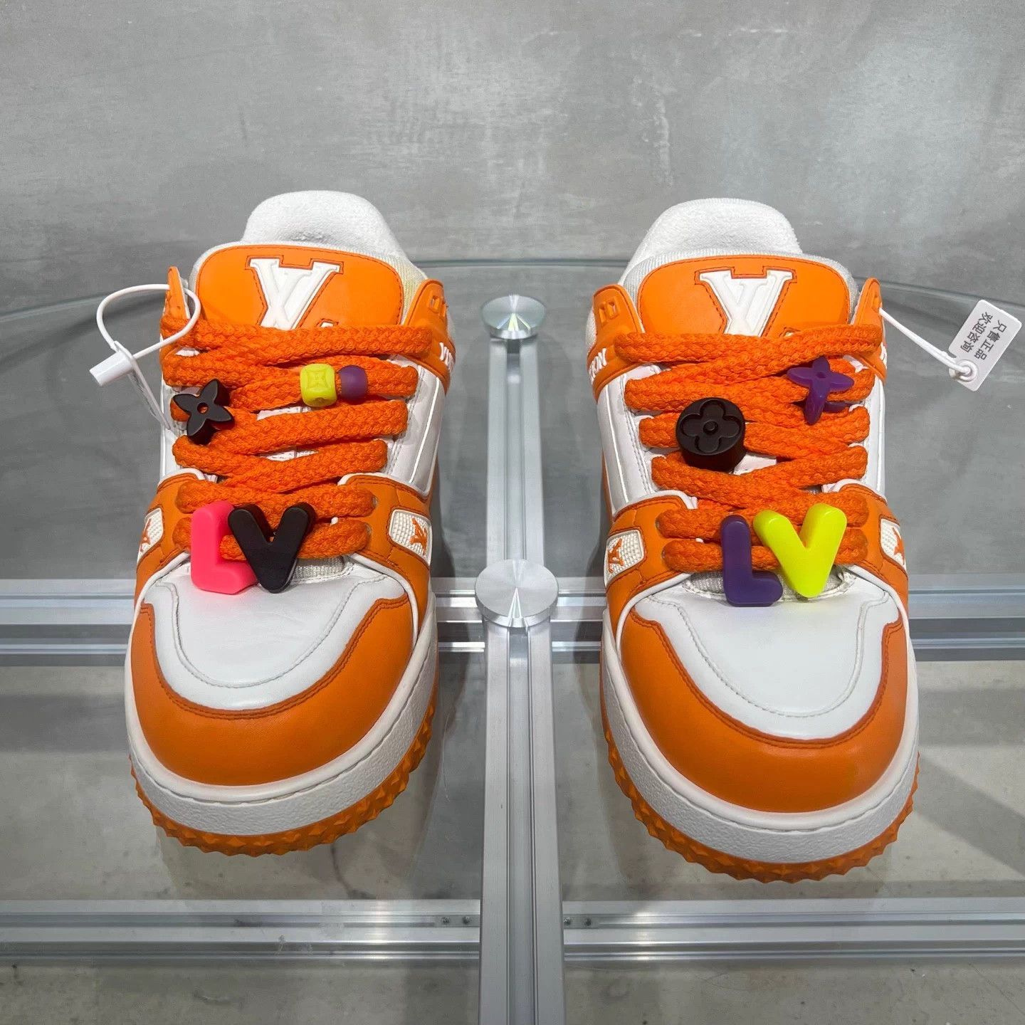 LV Trainer White Orange Pink UK8.5 42.5