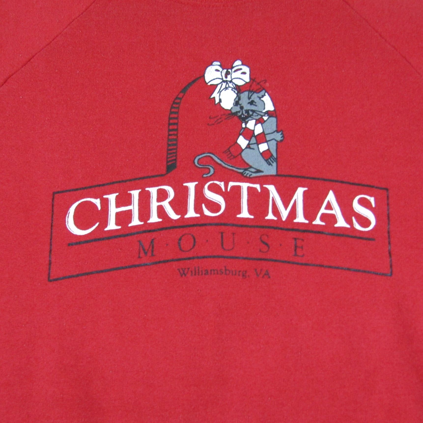 Fruit Of The Loom VINTAGE Christmas Mouse Sweatshirt Mens XL Red Fruit of the Loom Crewneck 90s Holiday Christmas Mens XL Red Sweatshirt Size US XL / EU 56 / 4 - 3 Thumbnail