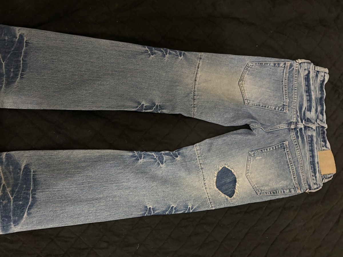 PPFM PPFM double waisted distressed blue denim jeans Size US 30 / EU 46 - 3 Thumbnail