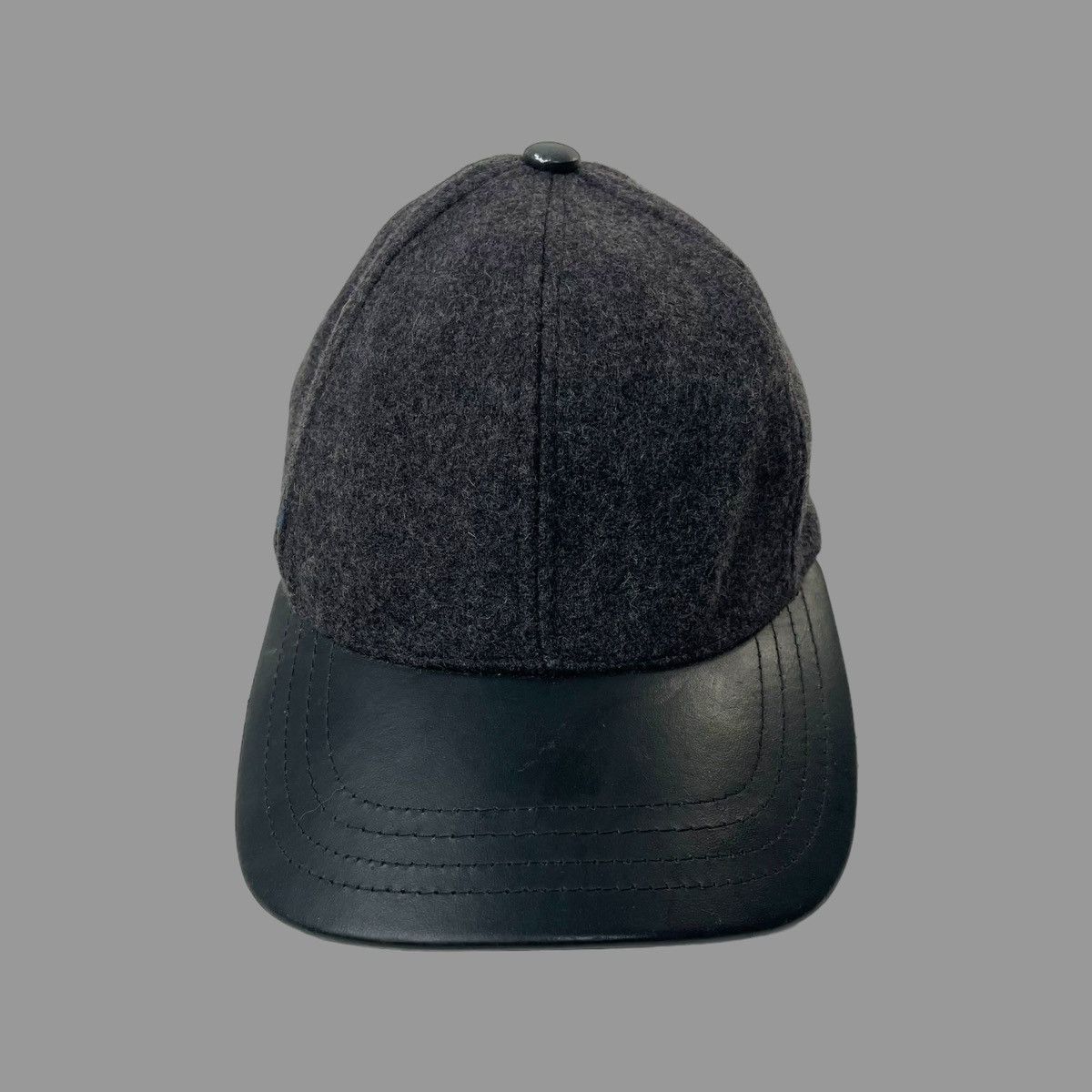 Vintage Vintage 90s wool leather hat Size ONE SIZE - 1 Thumbnail