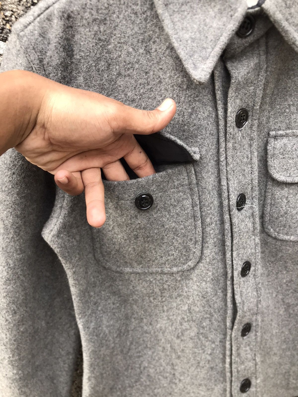 Fidelity 🔥Fidelity By Gerald & Stewart Wool Button Shirt Jacket Size S / US 4 / IT 40 - 6 Thumbnail