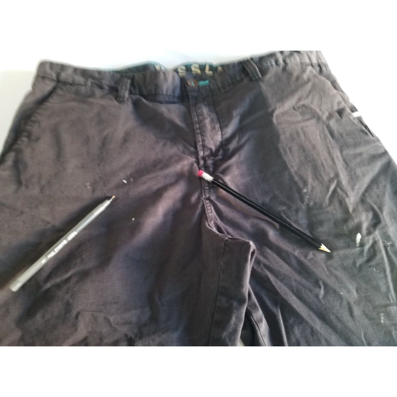 Vissla Vissla Shorts Mens Dark Gray Stretch Chino Stained Size 36" Size US 36 / EU 52 - 7 Thumbnail
