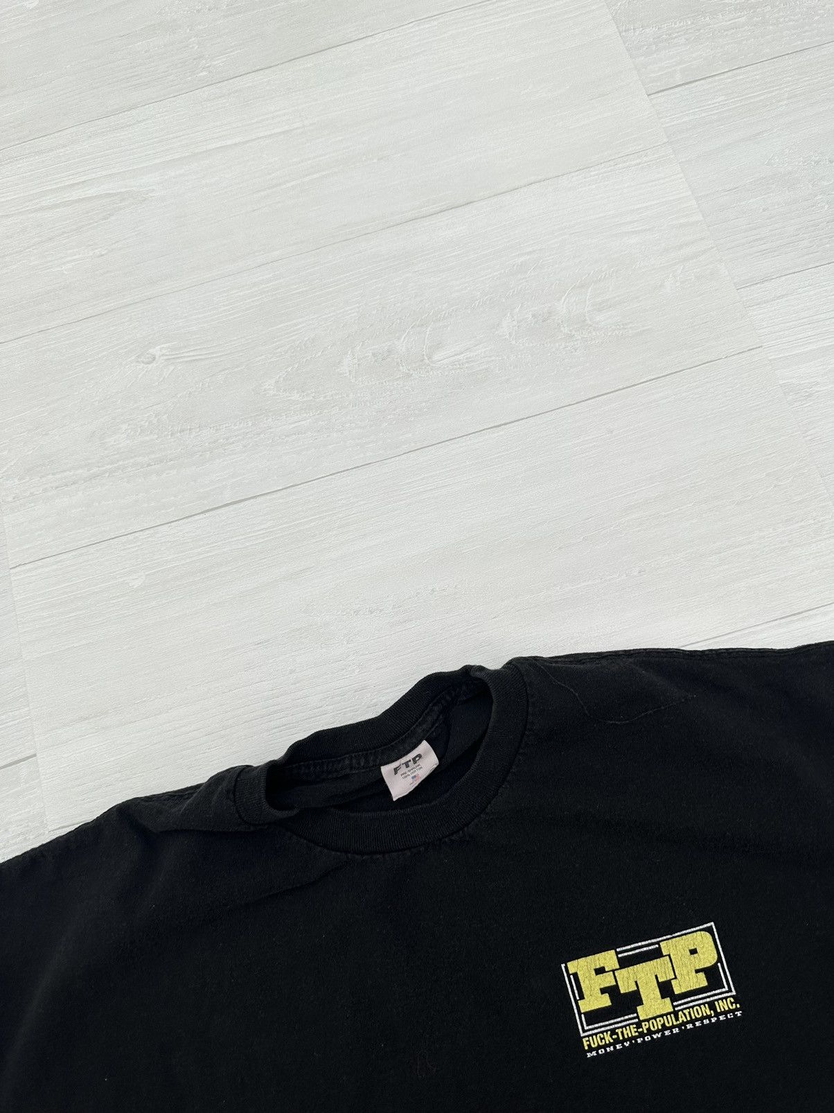 Fuck The Population Fuck The Population Power Money Respect Logo Tee Black 2XL Size US XXL / EU 58 / 5 - 4 Thumbnail