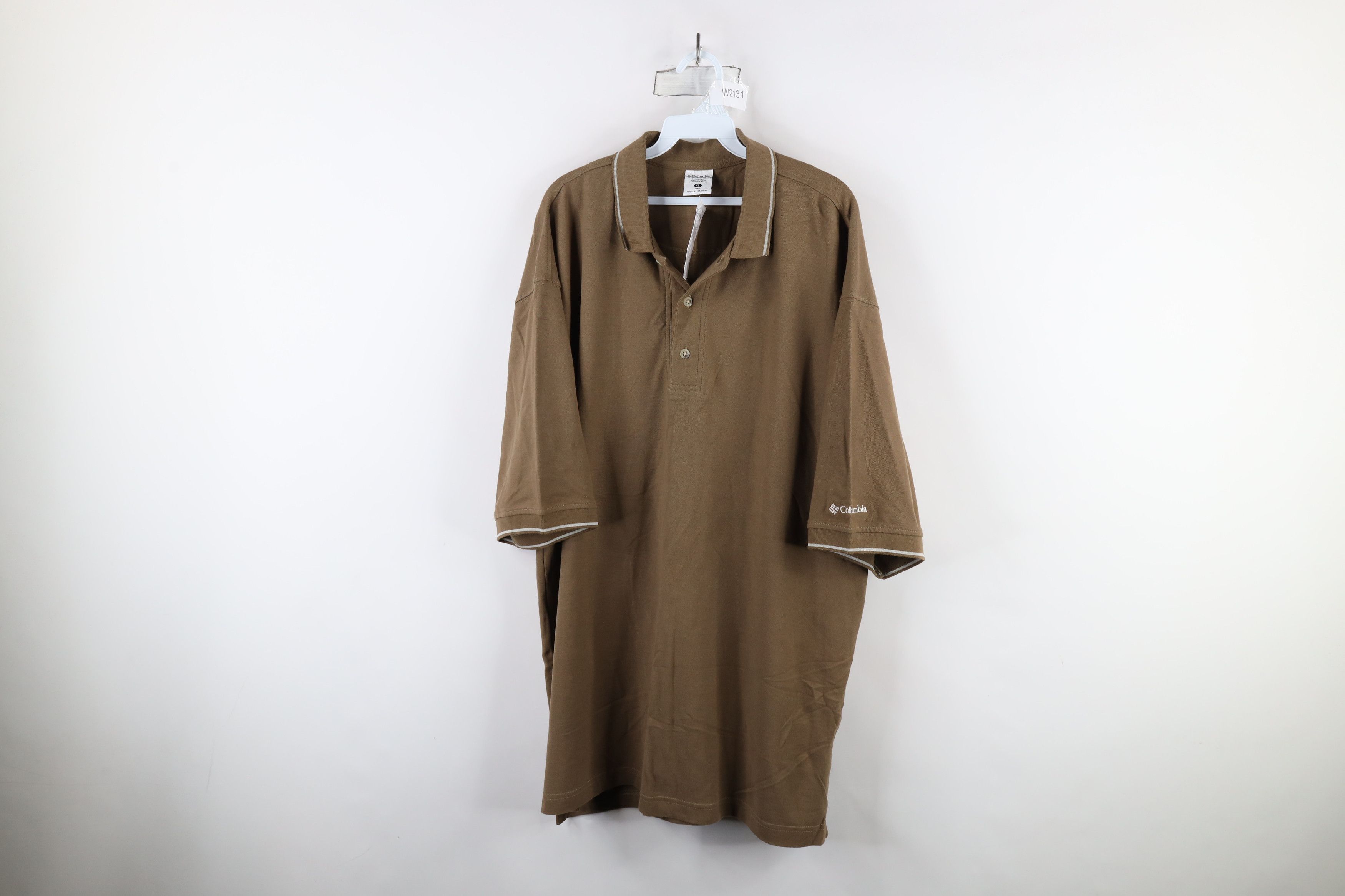 Columbia × Vintage Deadstock Vintage Columbia Short Sleeve Polo Shirt Brown Size US XL / EU 56 / 4 - 1 Thumbnail