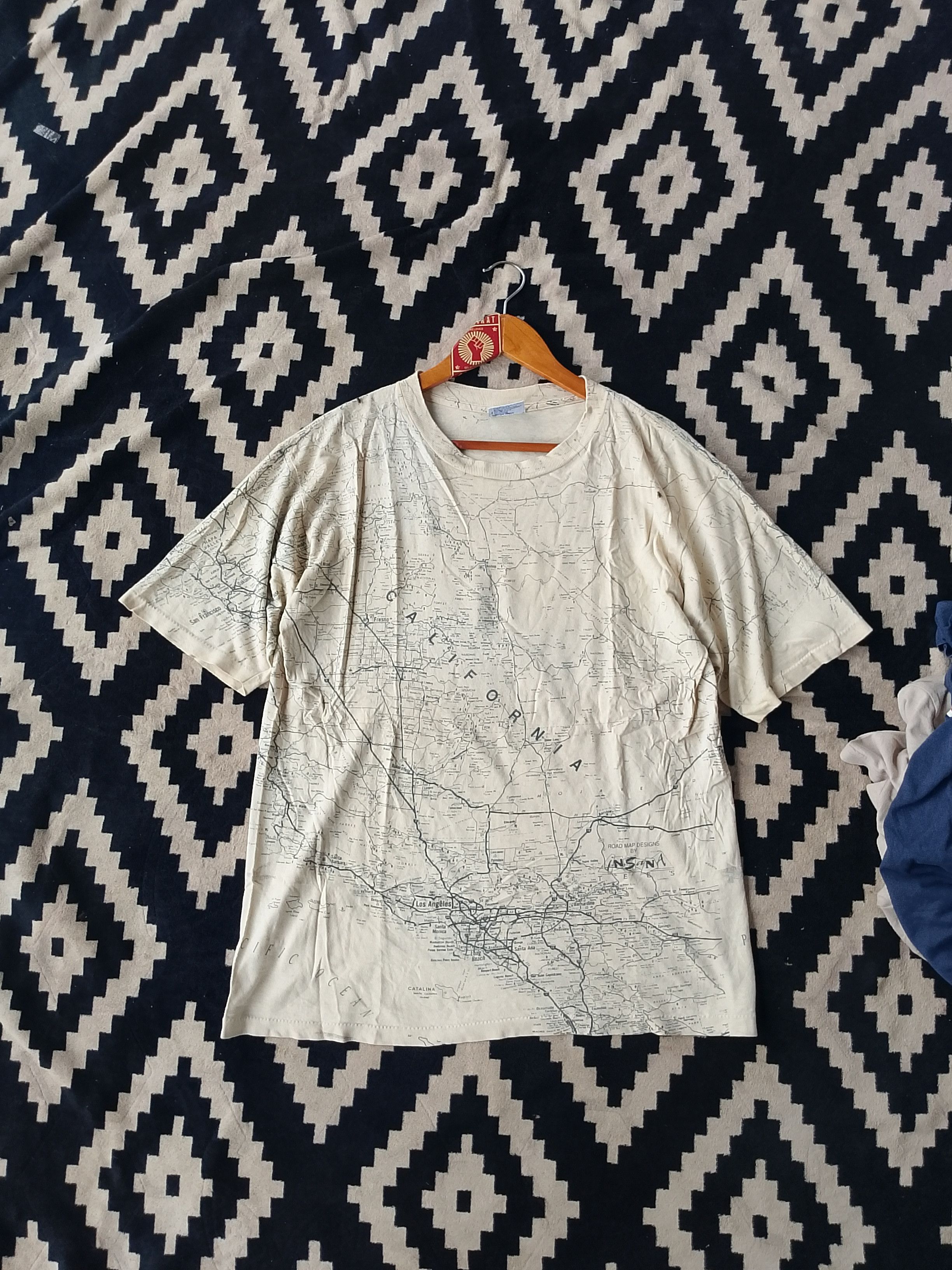 All Sport Vintage 90s California City Country Road Map 66 Design Size US L / EU 52-54 / 3 - 2 Thumbnail