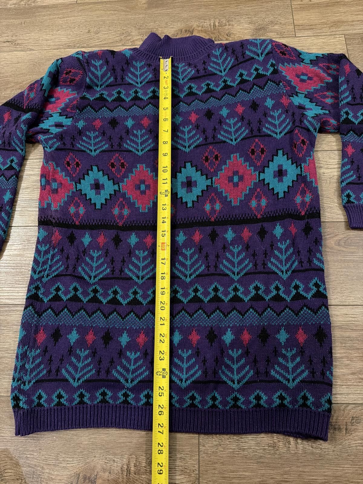 Other Vintage 90s Alfred Dunner Acrylic Knit Polo Sweater AOP Size S / US 4 / IT 40 - 7 Thumbnail