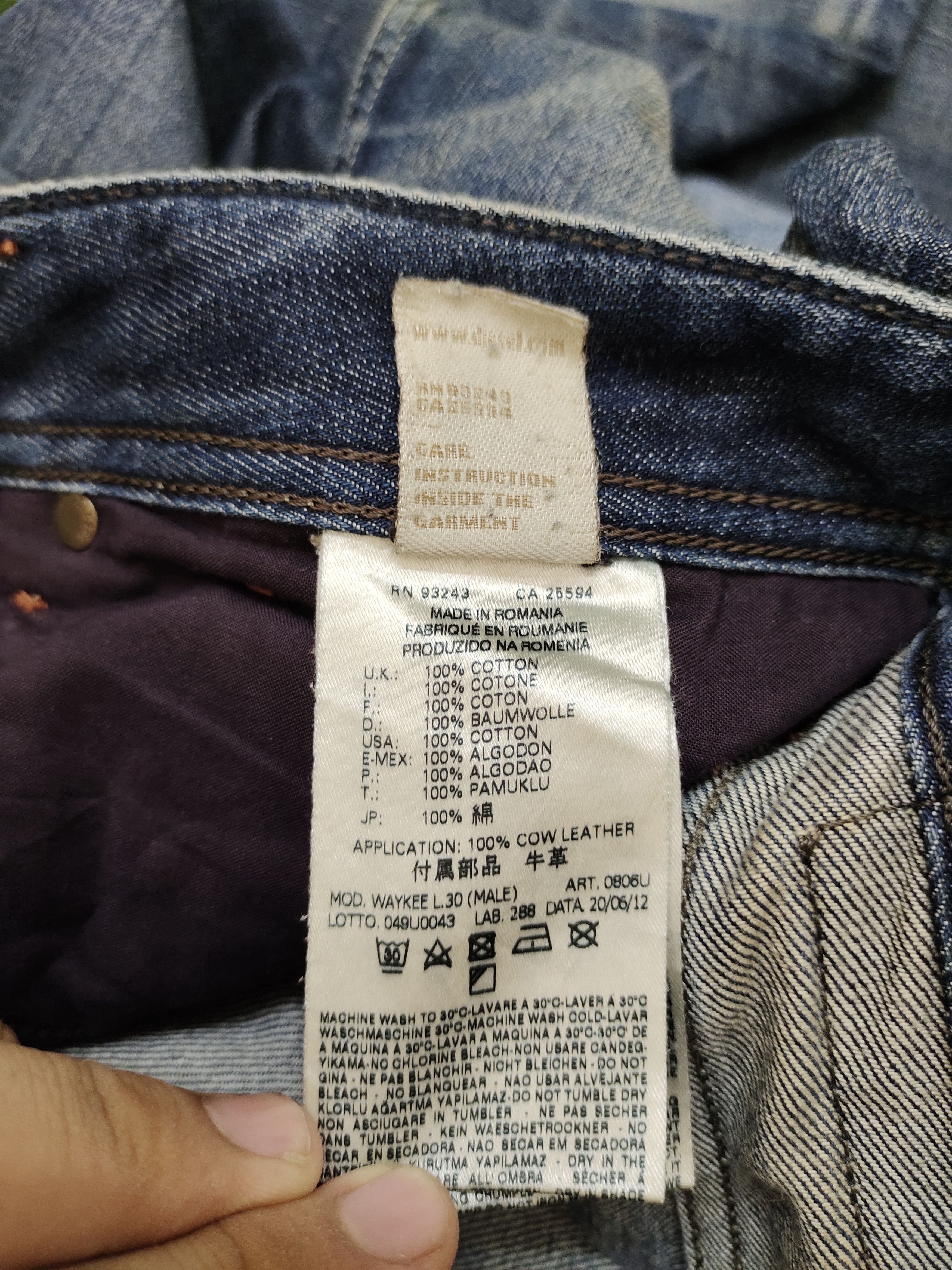 Vintage Y2k Diesel Waykee Distress Faded Regular Straight