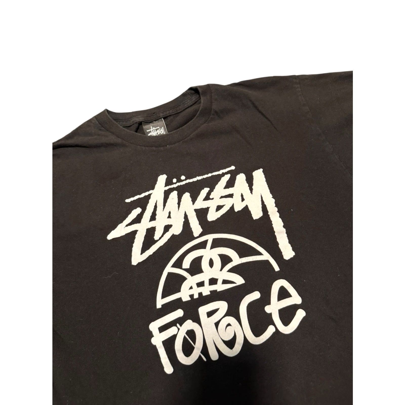 Nike Stussy X Nike Force Graphic T Shirt Limited Black Size Medium Mens Shirt Short Sleeve Crew Neck T-Shirt Cotton Knit 2020s Vintage: No Size US M / EU 48-50 / 2 - 5 Thumbnail