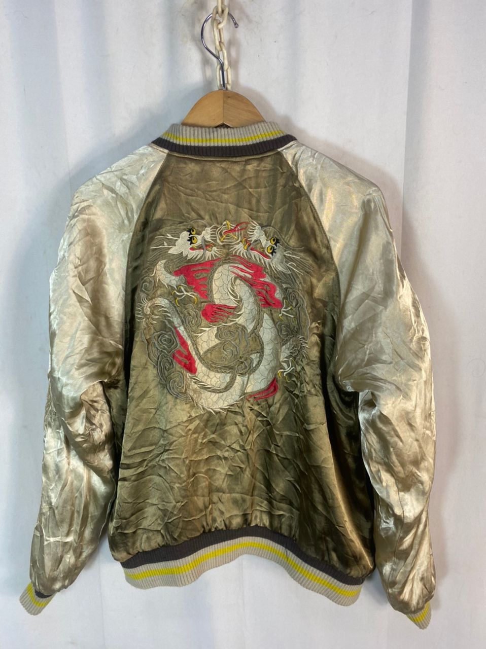 Japanese Brand × Vintage Rare🔥vintage Sukajan reversible rayon jacket by pin ball Size US M / EU 48-50 / 2 - 2 Thumbnail