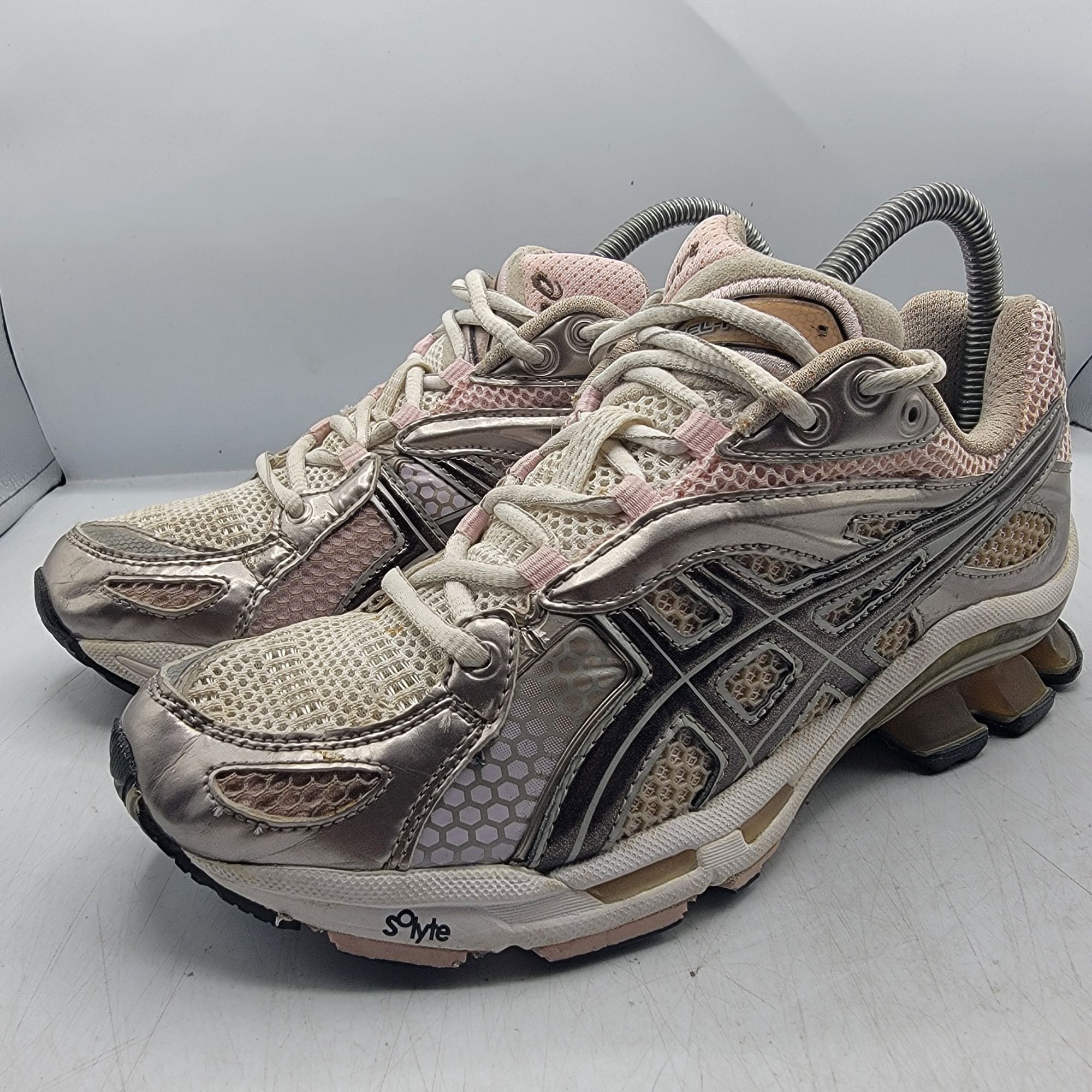 Asics Asics Gel Quantum Kinetic Womens 7.5 Silver Pink Sneaker Sho Size US 7.5 / IT 37.5 - 4 Thumbnail