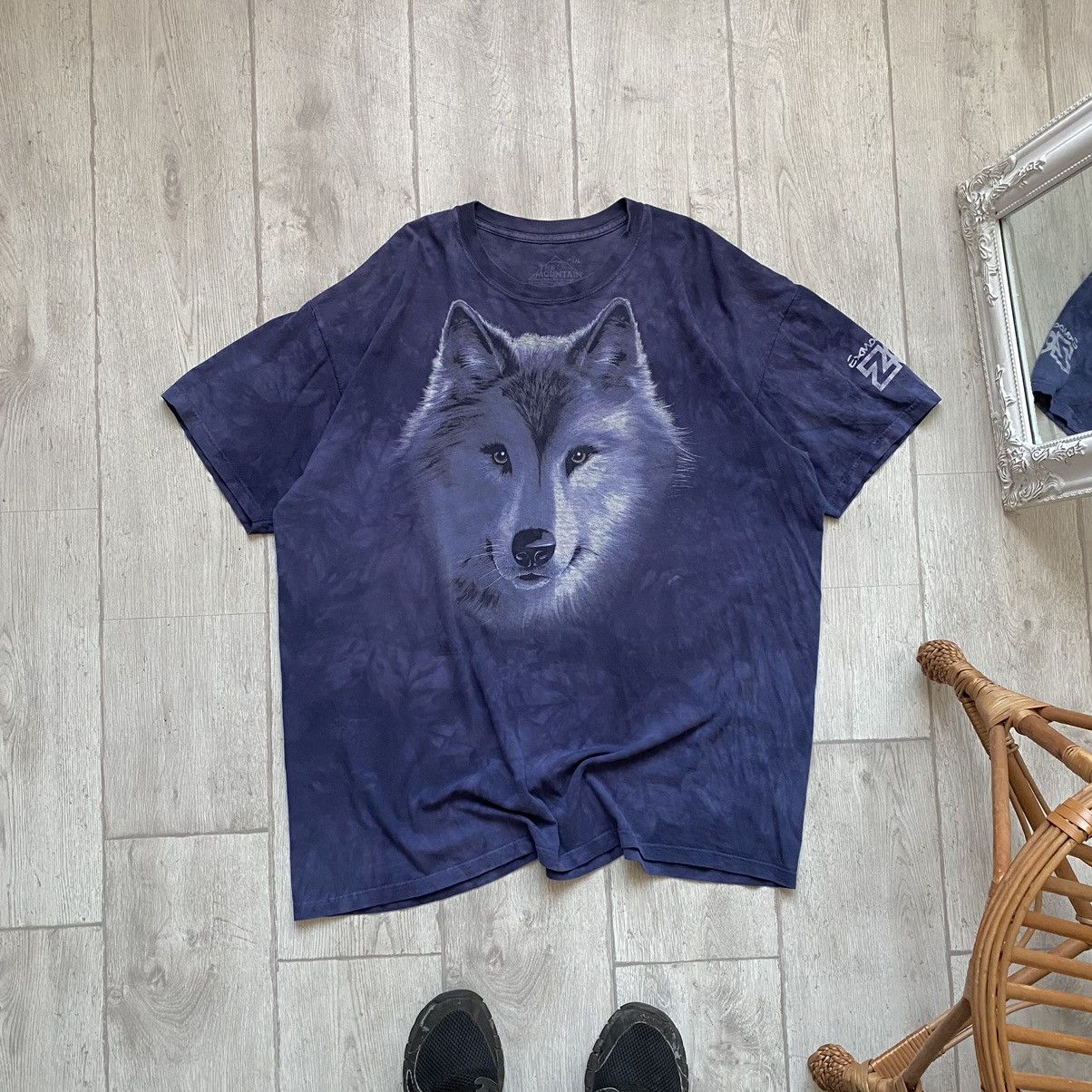 The Mountain Vintage 90s USA Wolf animal tee Mountain wolves Husky Size US XXL / EU 58 / 5 - 1 Thumbnail