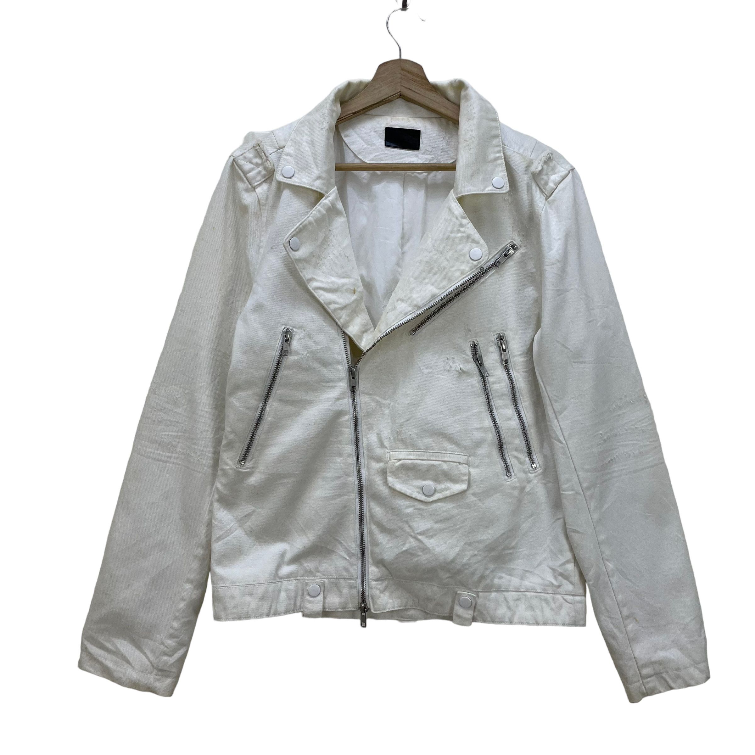 Japanese Danke Schon Distressed Denim Jacket Double Collar