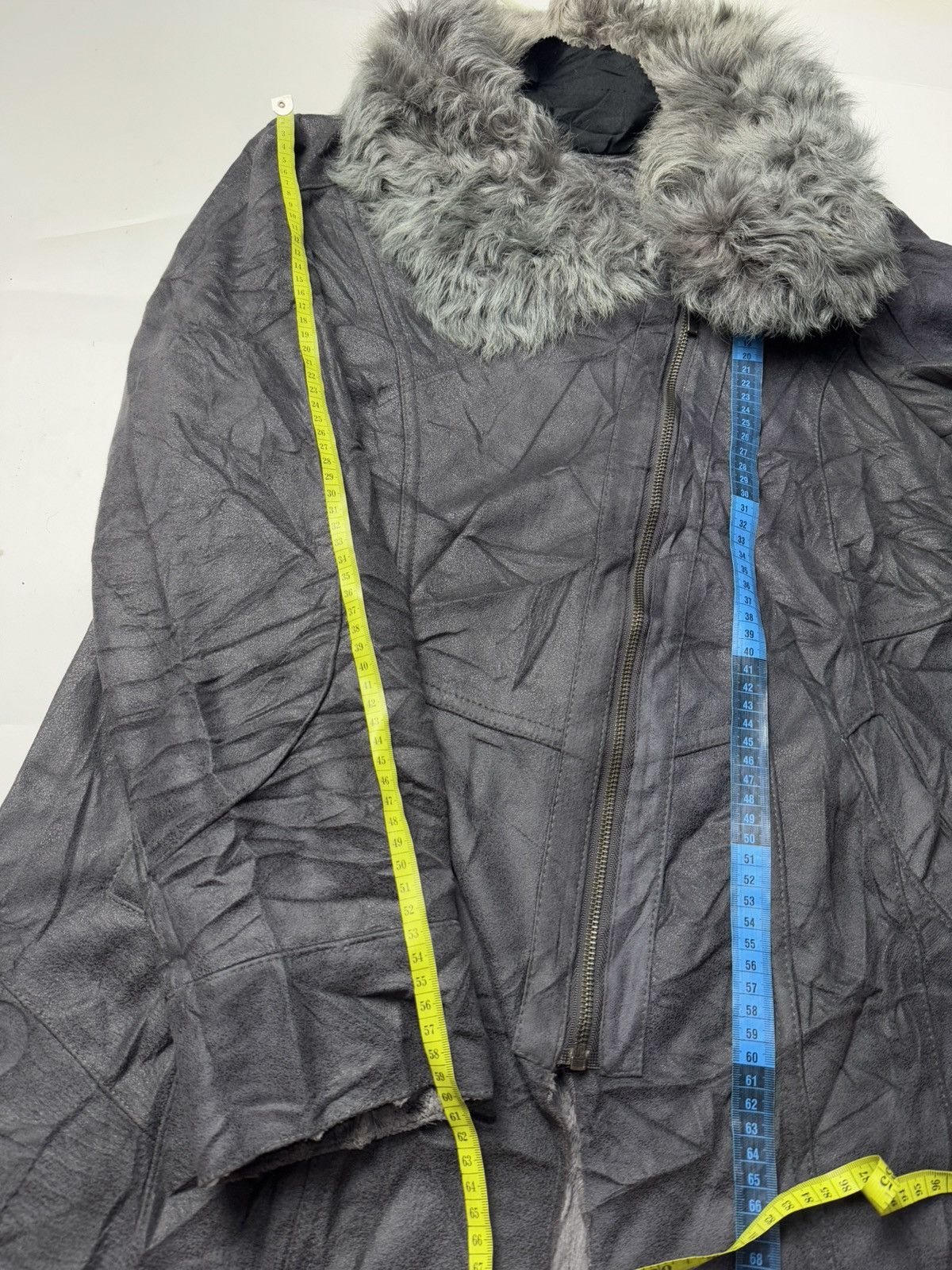 If Six Was Nine ASYMMETRICAL FUR SUEDE JACKET SEDITIONARIES PUNK STYLE Size US M / EU 48-50 / 2 - 8 Thumbnail