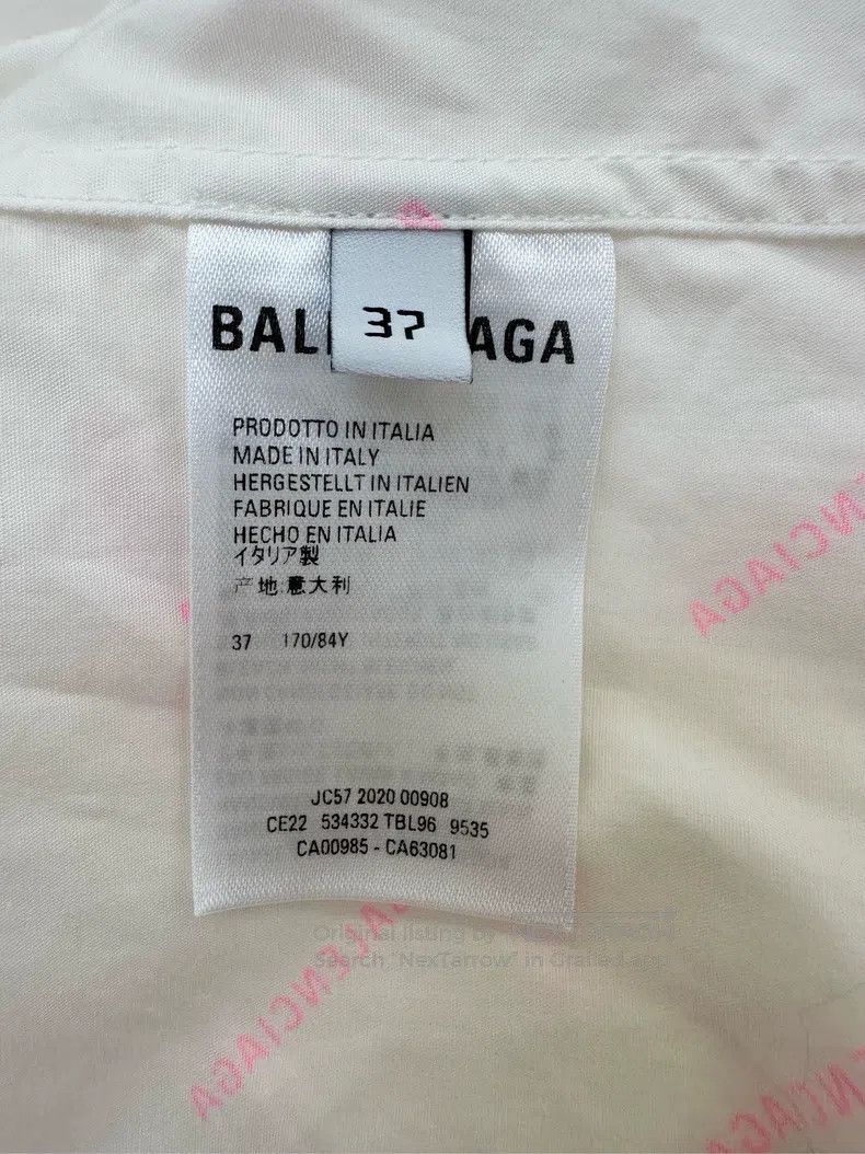 Balenciaga Balenciaga size 37 Full-Print Logo Short Sleeve Shirt, Wom Size US S / EU 44-46 / 1 - 4 Thumbnail
