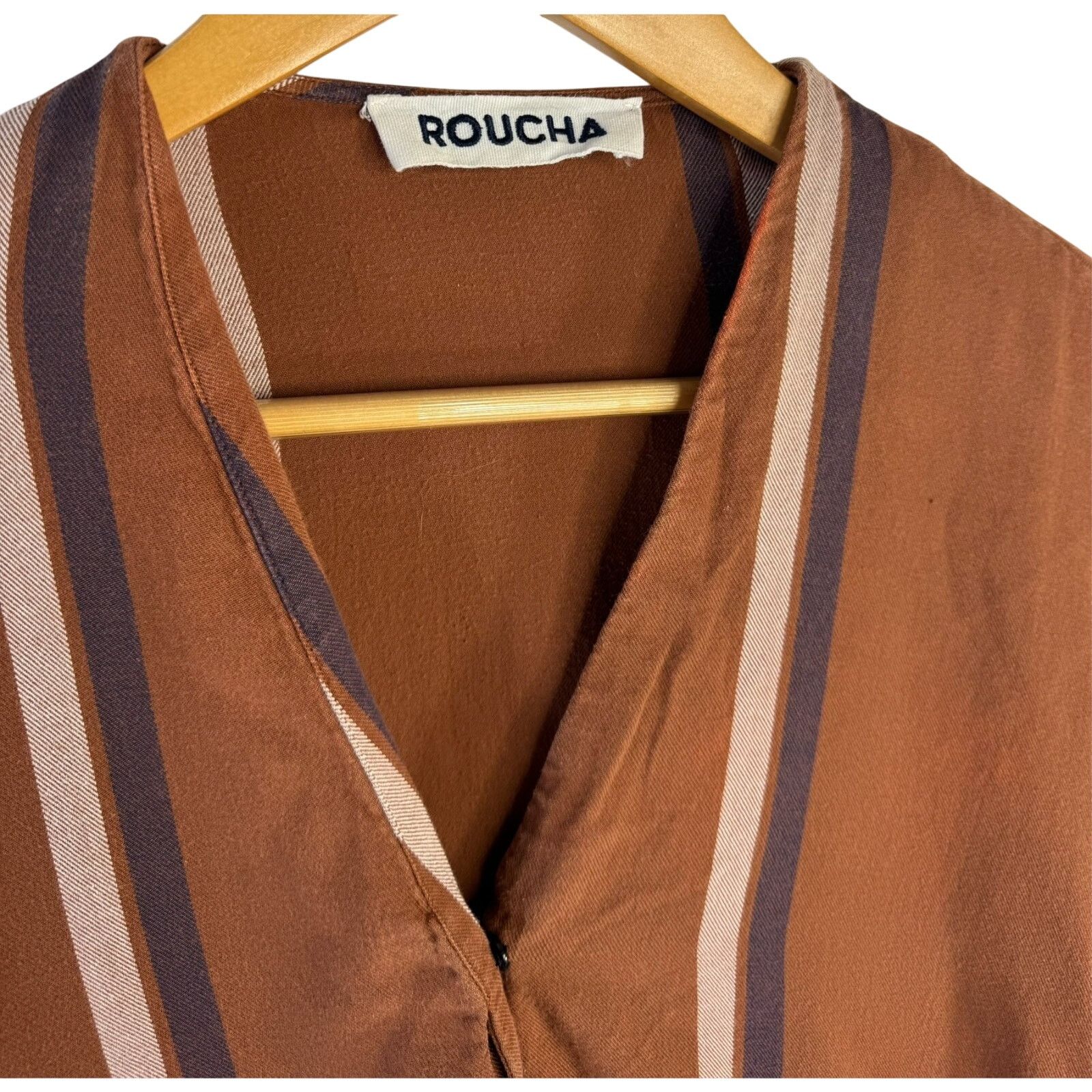 Rock Revival Roucha Striped Blouse Long Sleeve size BB (6-8) Size S / US 4 / IT 40 - 3 Thumbnail