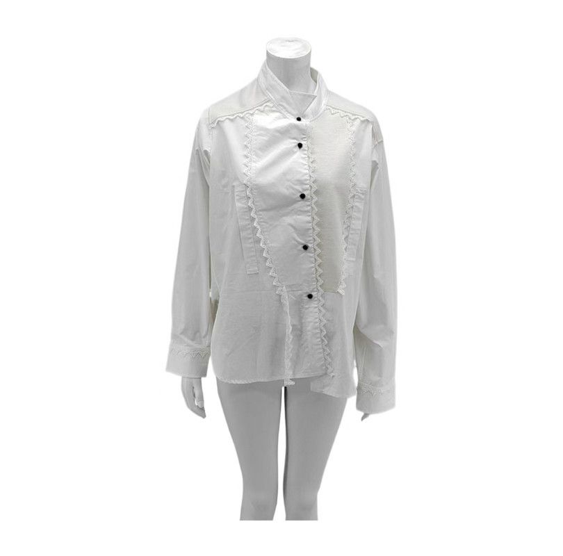 Loewe Loewe Spring Autumn White Cotton Women's Shirt 0089 Size S / US 4 / IT 40 - 1 Thumbnail