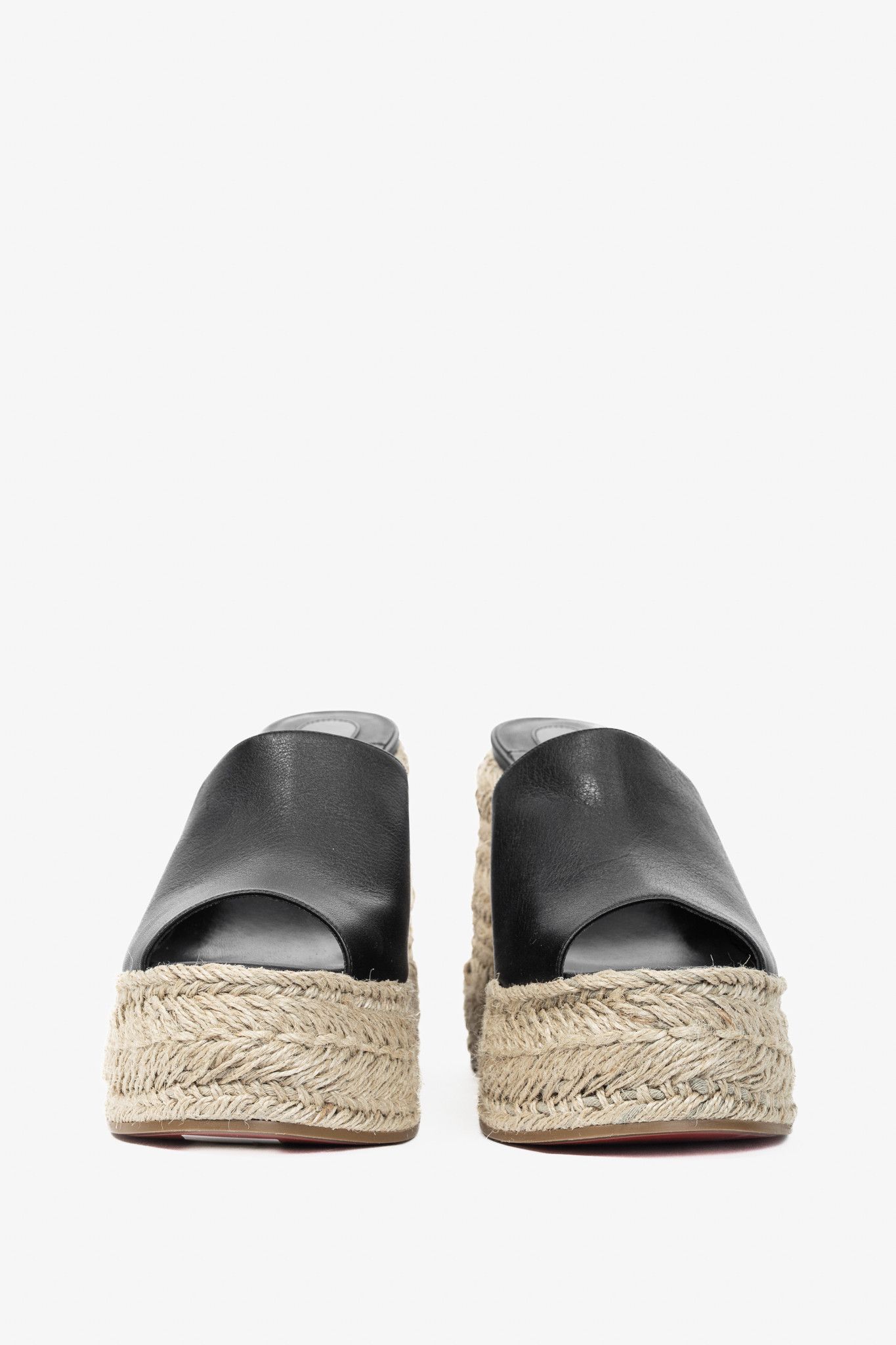 Christian Louboutin Christian Louboutin Ariella Zeppa Leather Espadrille Sandals Size US 9.5 / IT 39.5 - 2 Thumbnail