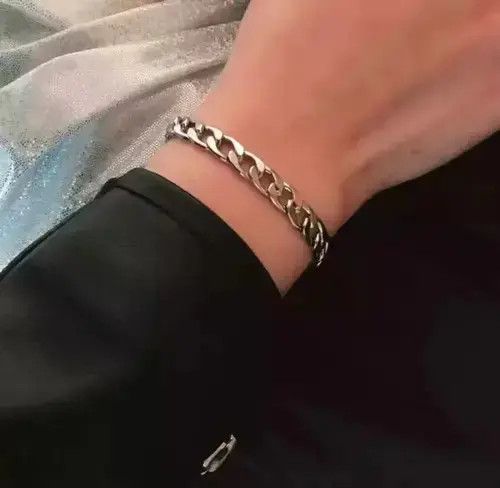 Other Silver Cuban Bracelet Size ONE SIZE - 2 Thumbnail