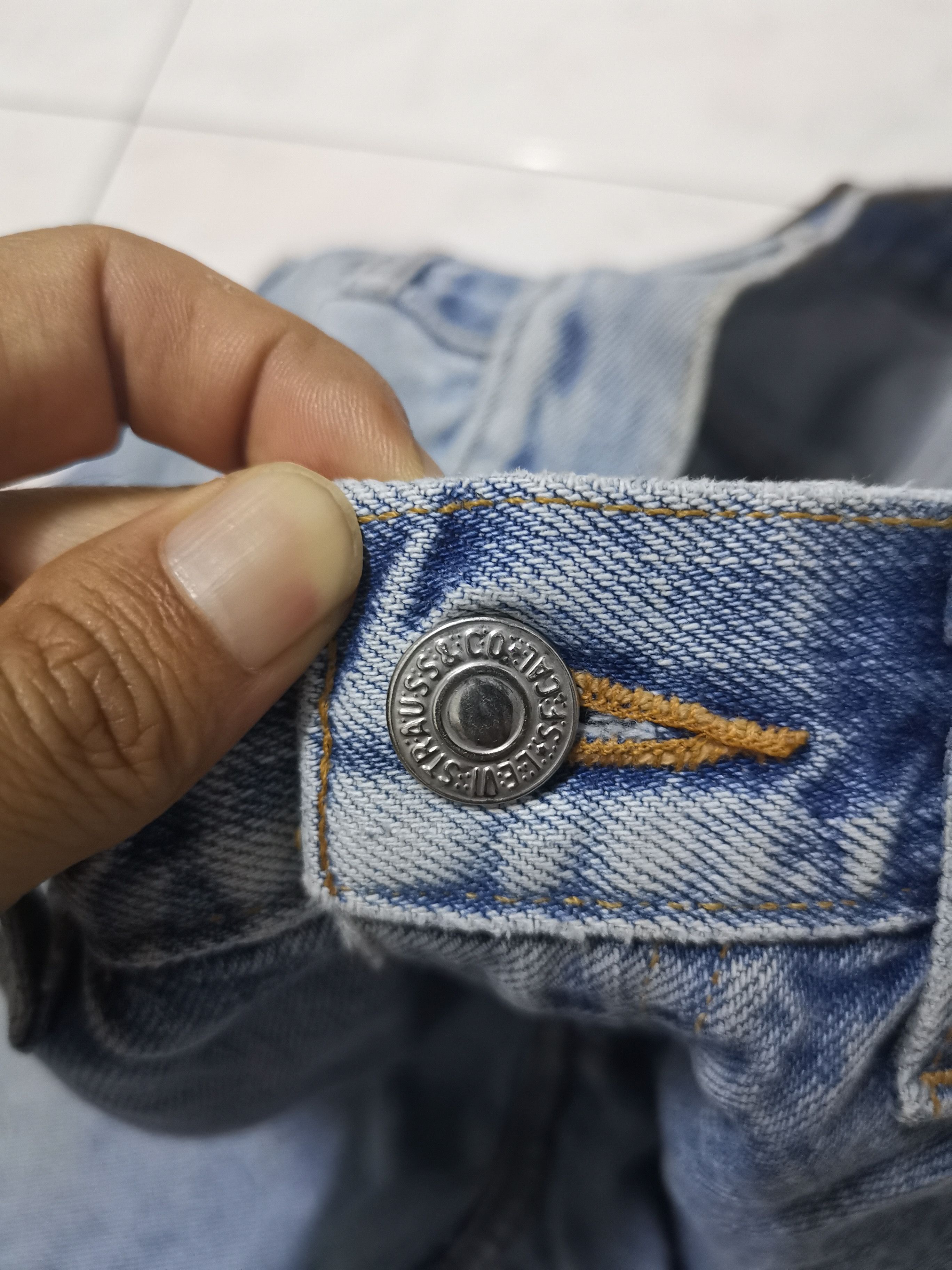 If Six Was Nine Vintage Levis 550 Light blue jeans Size US 32 / EU 48 - 14 Thumbnail
