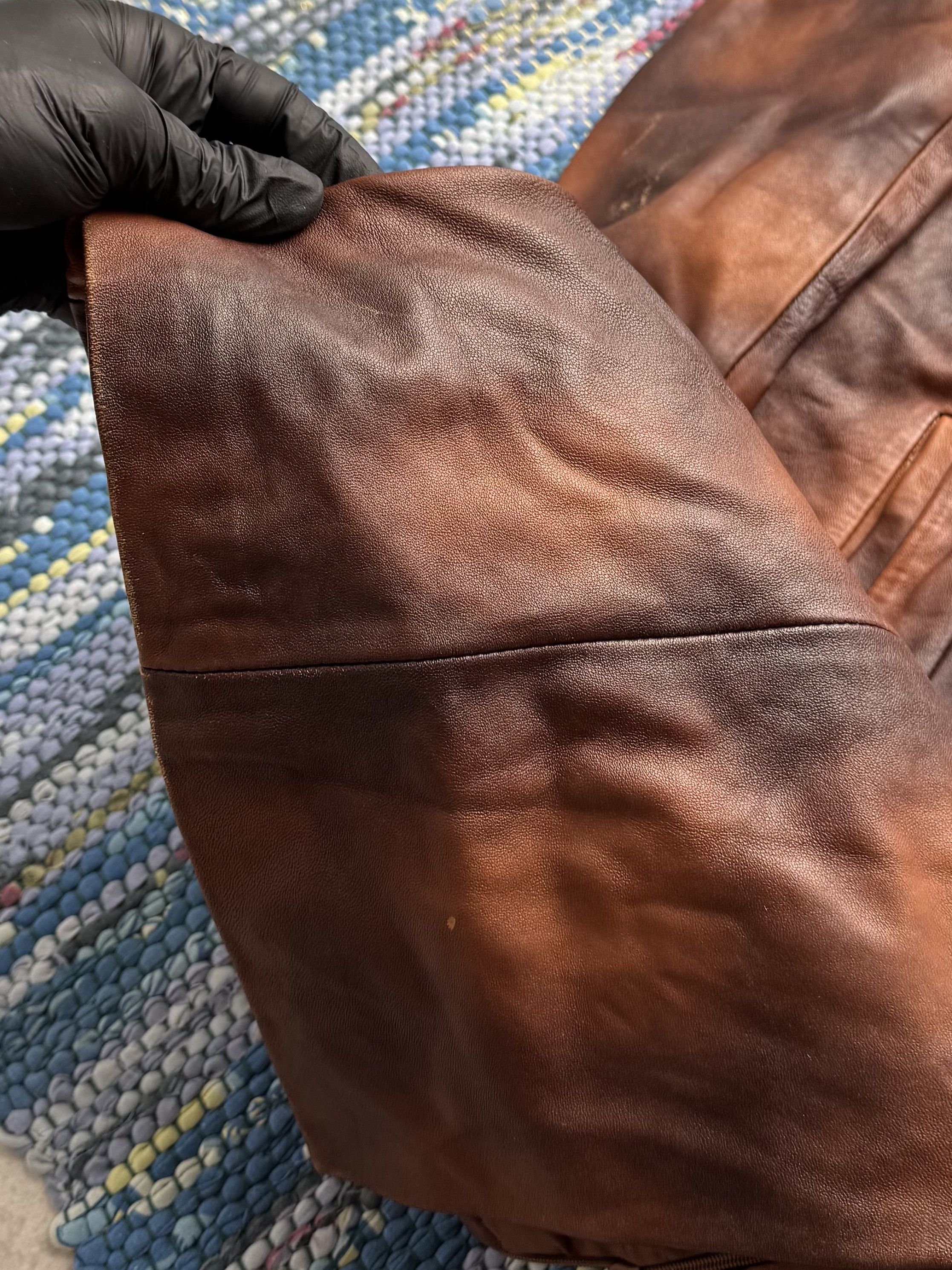 Vintage Vintage Faded Leather Coat A8(V1)D15 Size S / US 4 / IT 40 - 7 Thumbnail