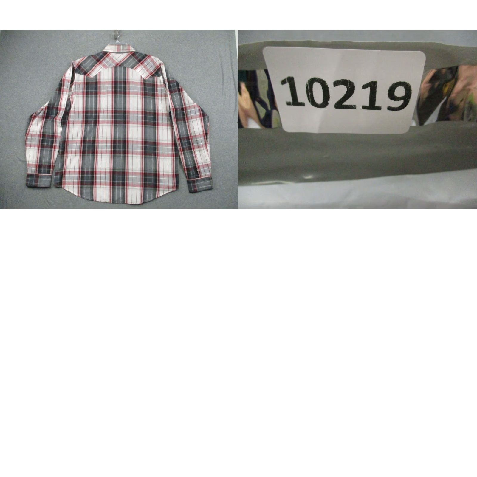 Levi's Levis Pearl Snap Shirt XL Mens Western Red White Plaid Pocket Long Sleeve Cotton Tee? Size US XL / EU 56 / 4 - 9 Thumbnail