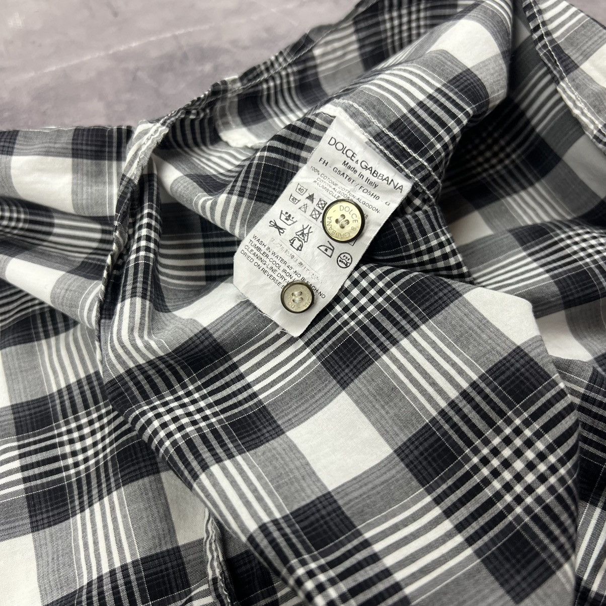 Dolce & Gabbana Rare! Dolce & Gabbana Checkered Shirt Luxury Button Up Size US L / EU 52-54 / 3 - 12 Thumbnail