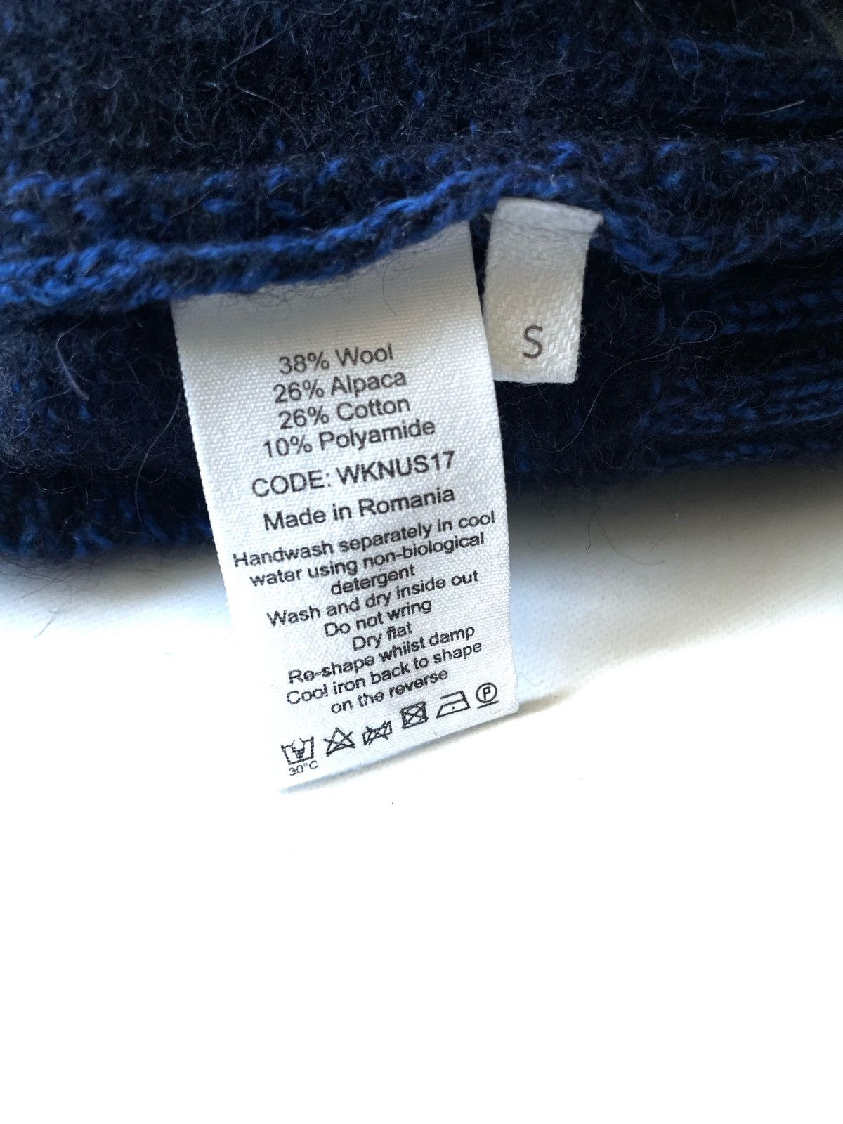 Designer TOAST Women Wool Alpaca Blue Cropped Cardigan Size S Size S / US 4 / IT 40 - 7 Thumbnail