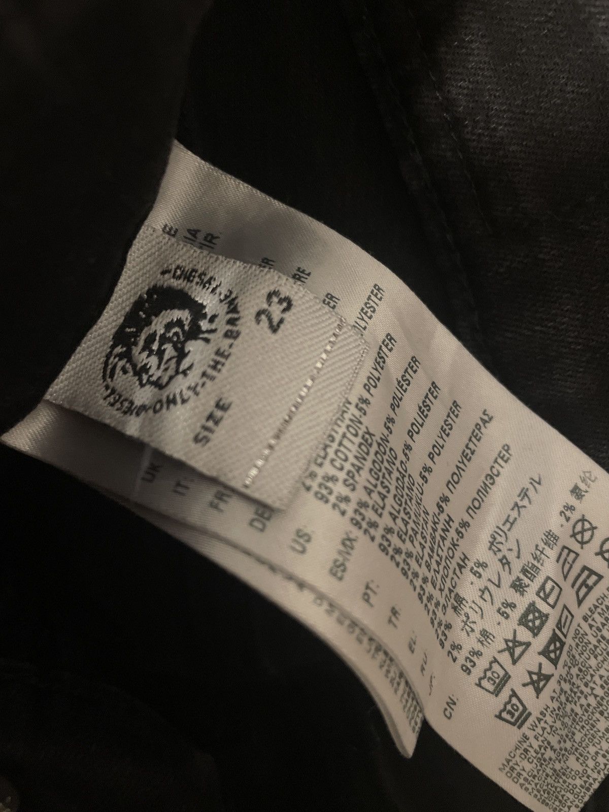 Diesel Black jeans Size 23" - 2 Thumbnail