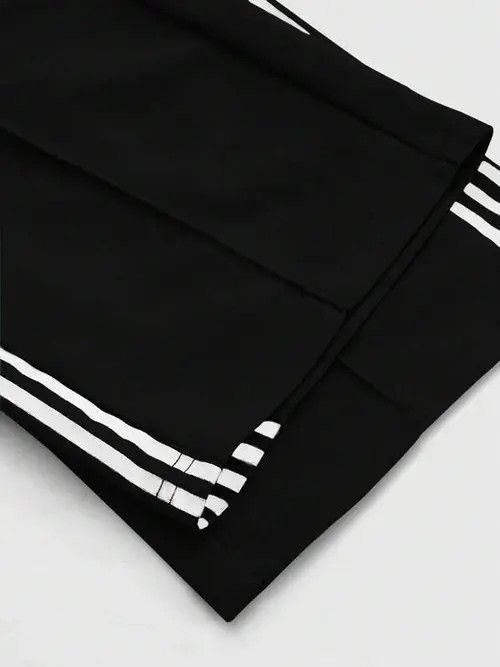 Japanese Brand × Vintage Black Stripe loose fit sweatpants baggy Size US 30 / EU 46 - 3 Thumbnail