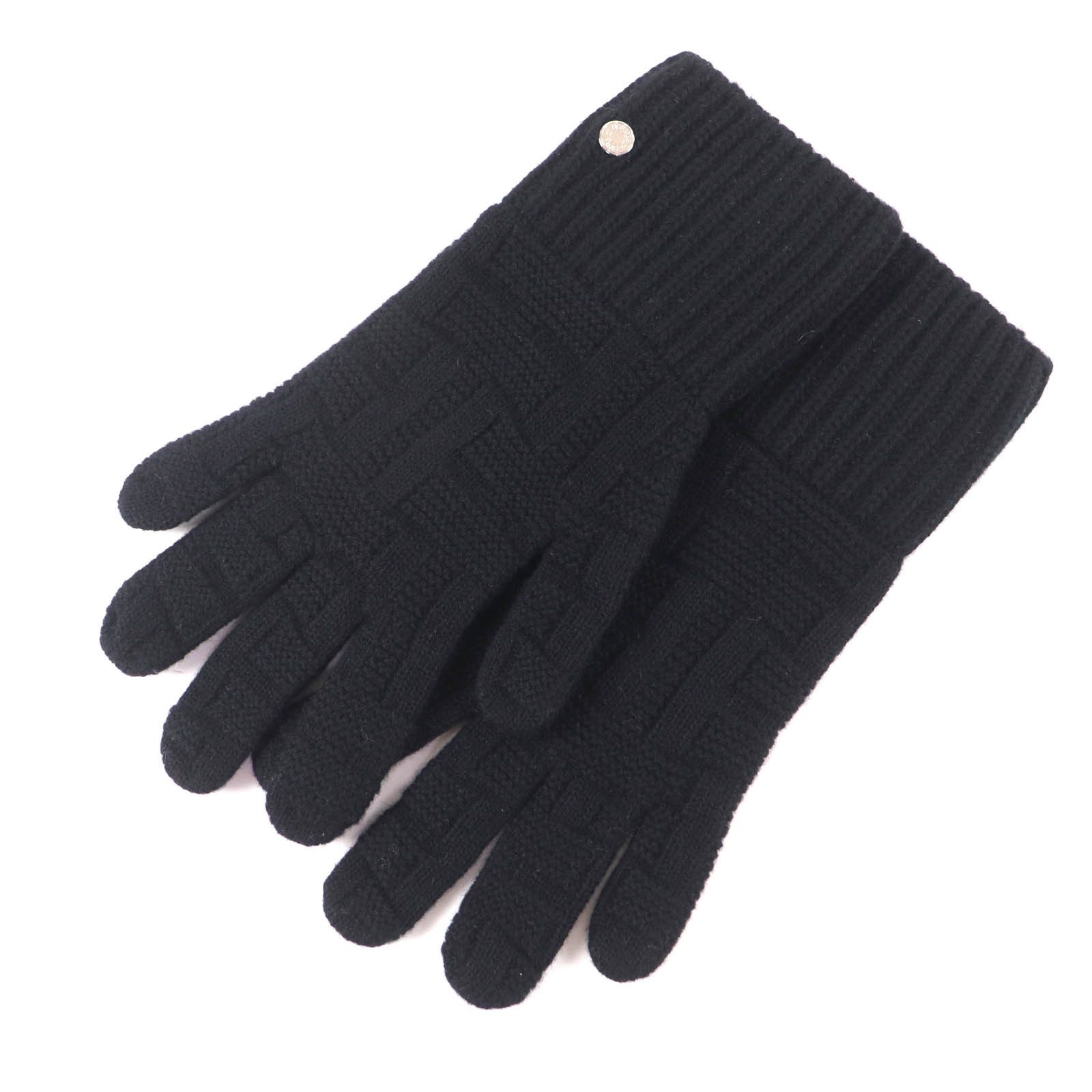 Hermes Hermes Hermès Serie Metal H Design Wool Gloves S Textile Gloves DUTY FREE for USA Size ONE SIZE - 1 Thumbnail