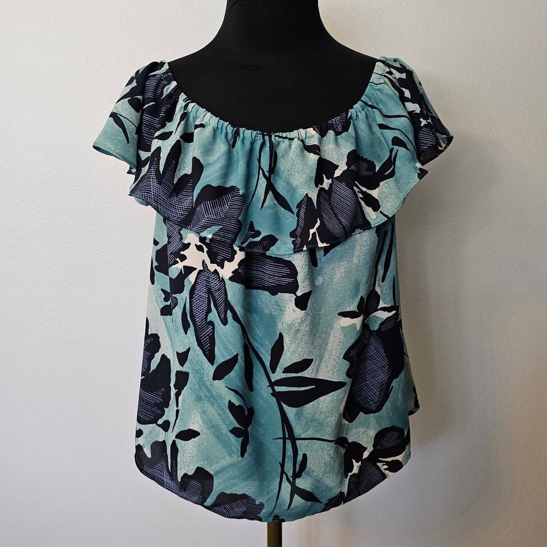 Anthropologie MAEVE Anthropologie Off the Shoulders Floral Blouse Top M Size M / US 6-8 / IT 42-44 - 3 Thumbnail