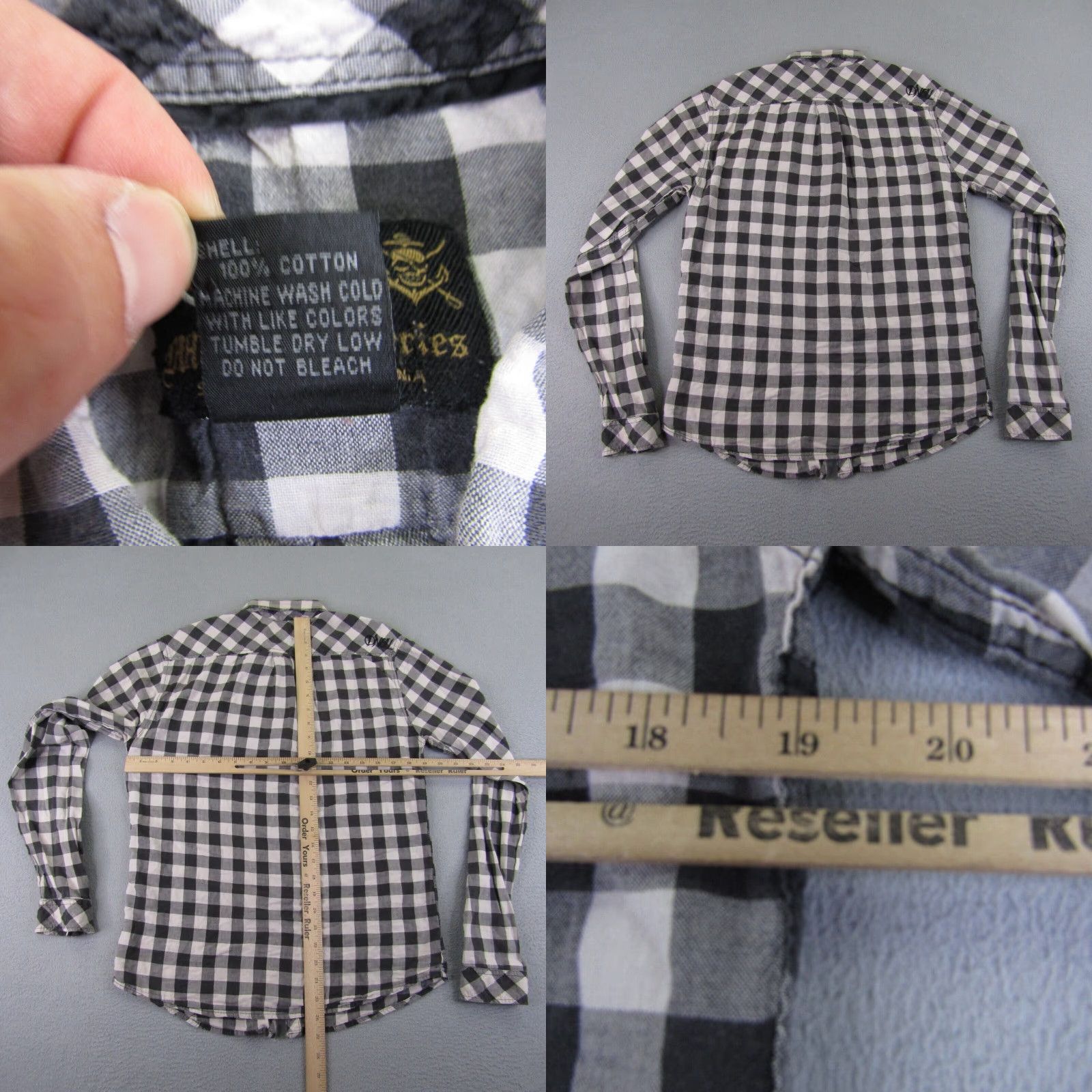 O'Neill VINTAGE O'Neill Flannel Shirt Mens Medium Gray White Plaid Button-Up Maverick Series Casual Outdoor Size US M / EU 48-50 / 2 - 8 Thumbnail