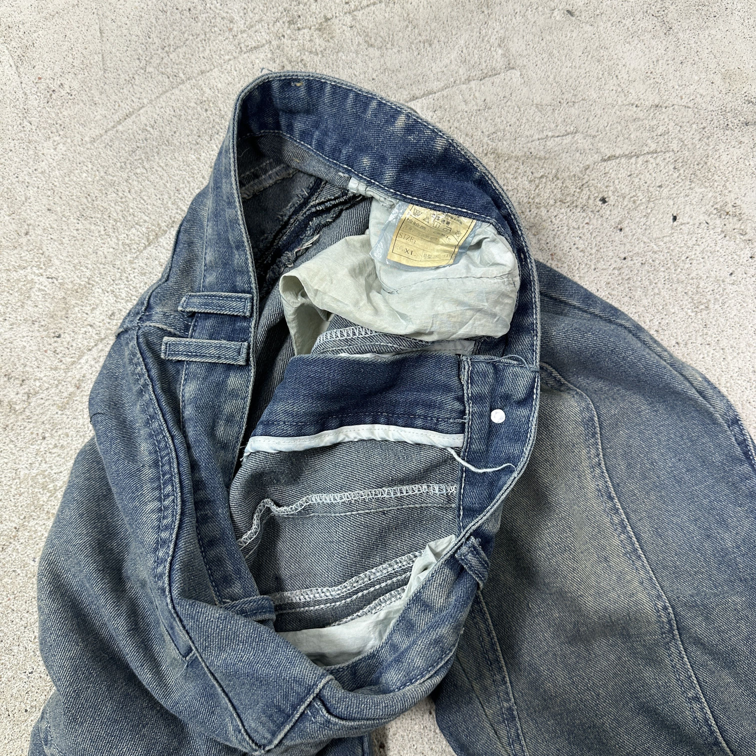 Vintage Vintage Denim Baggy Flared Paneled Washed Jeans 00s Size US 38 / EU 54 - 5 Thumbnail
