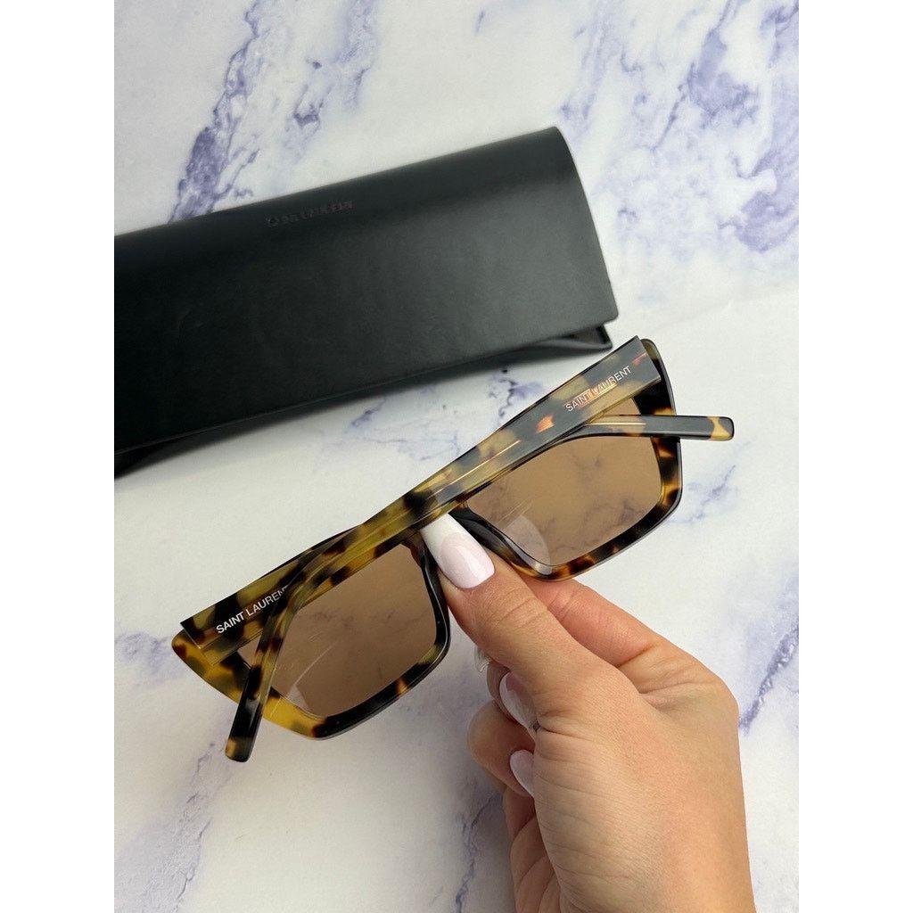 Saint Laurent Paris NEW Saint Laurent SL276 Mica Sunglasses in Havana Brown Size ONE SIZE - 2 Thumbnail