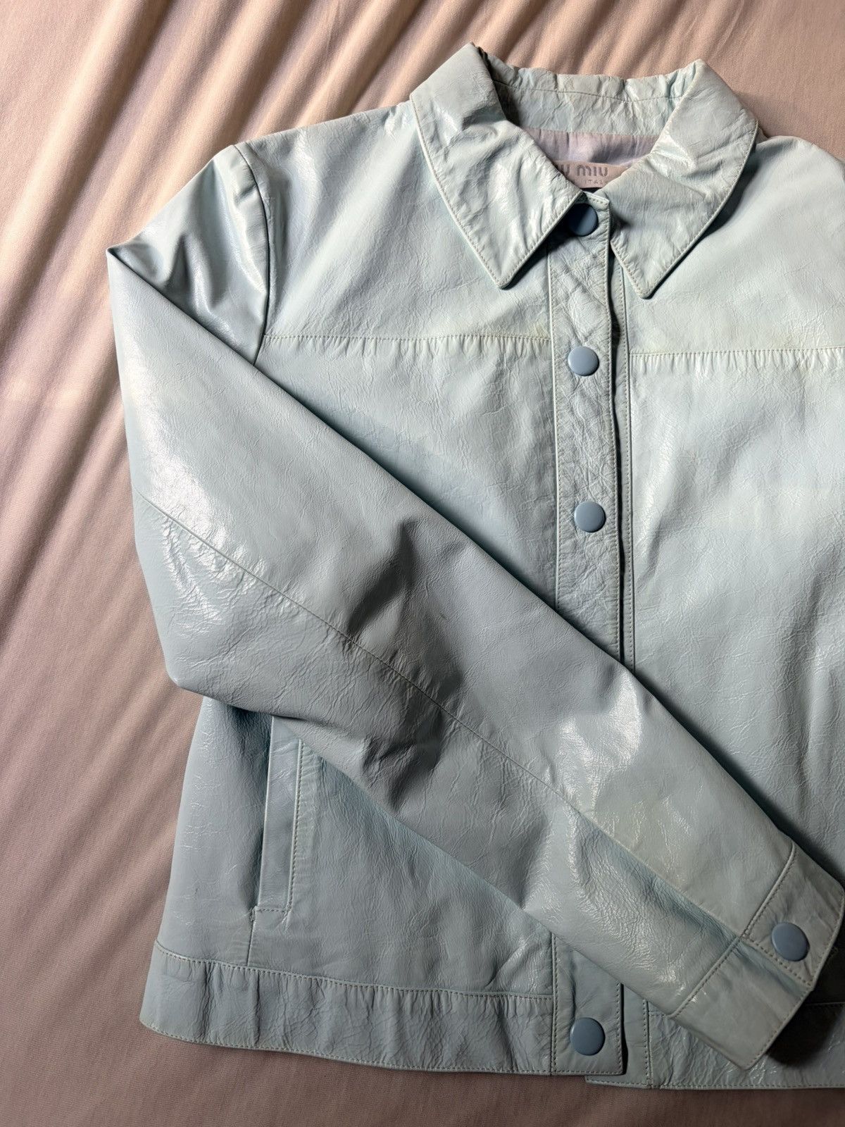 Miu Miu Miu Miu Vintage Leather Jacet Size XS / US 0-2 / IT 36-38 - 2 Thumbnail