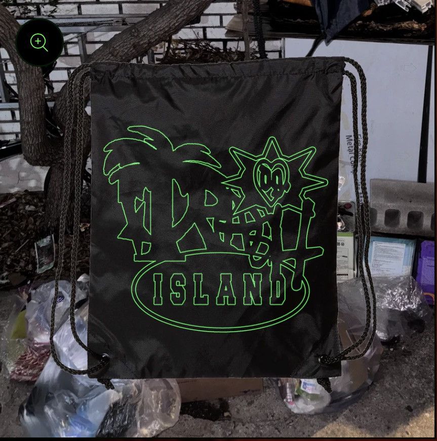 Drain Gang Trash Island Drawstring Bag Size ONE SIZE - 1 Thumbnail