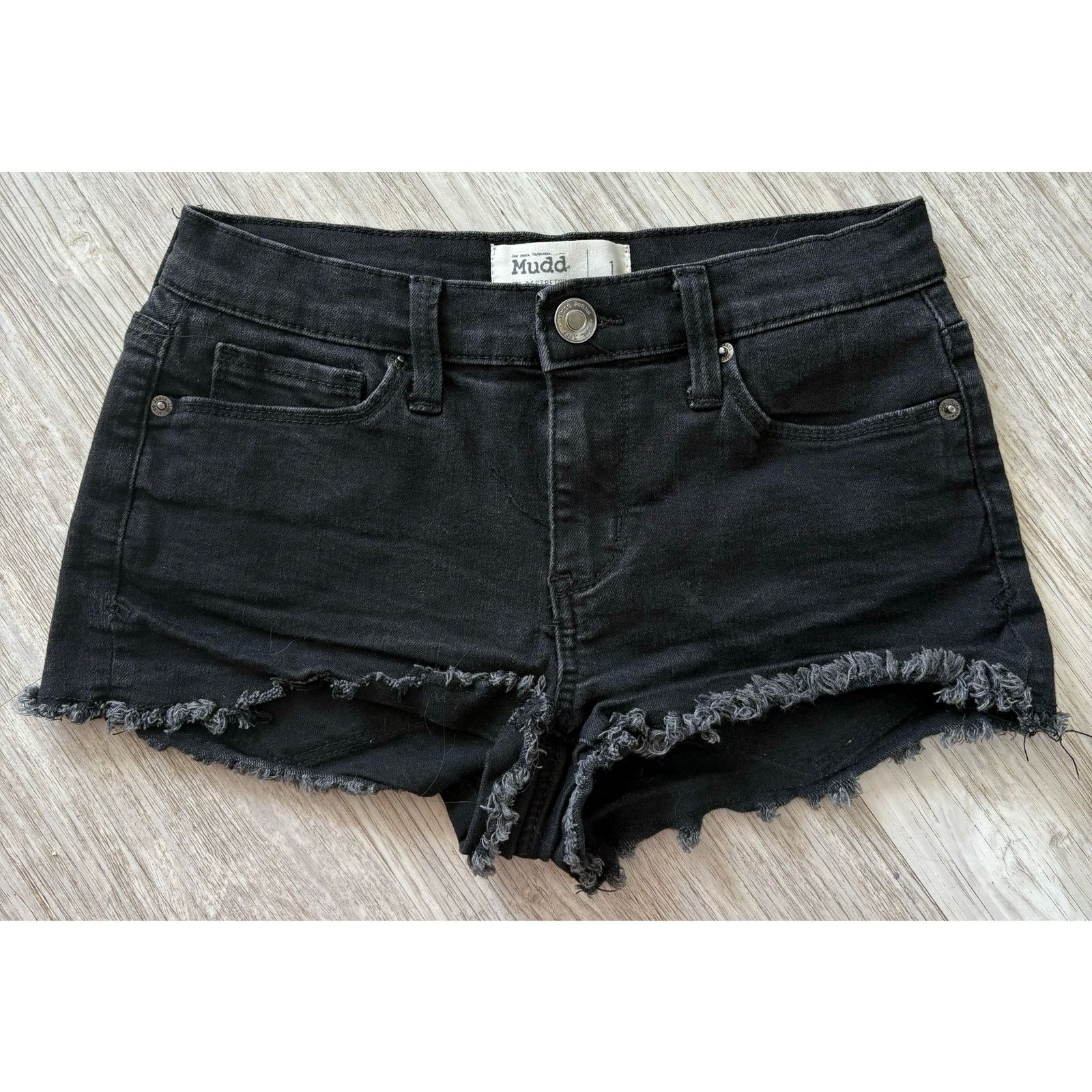 Other Mudd | Juniors Denim Jeans Cutoff Mini Shorts | 1 Size 22" - 1 Thumbnail
