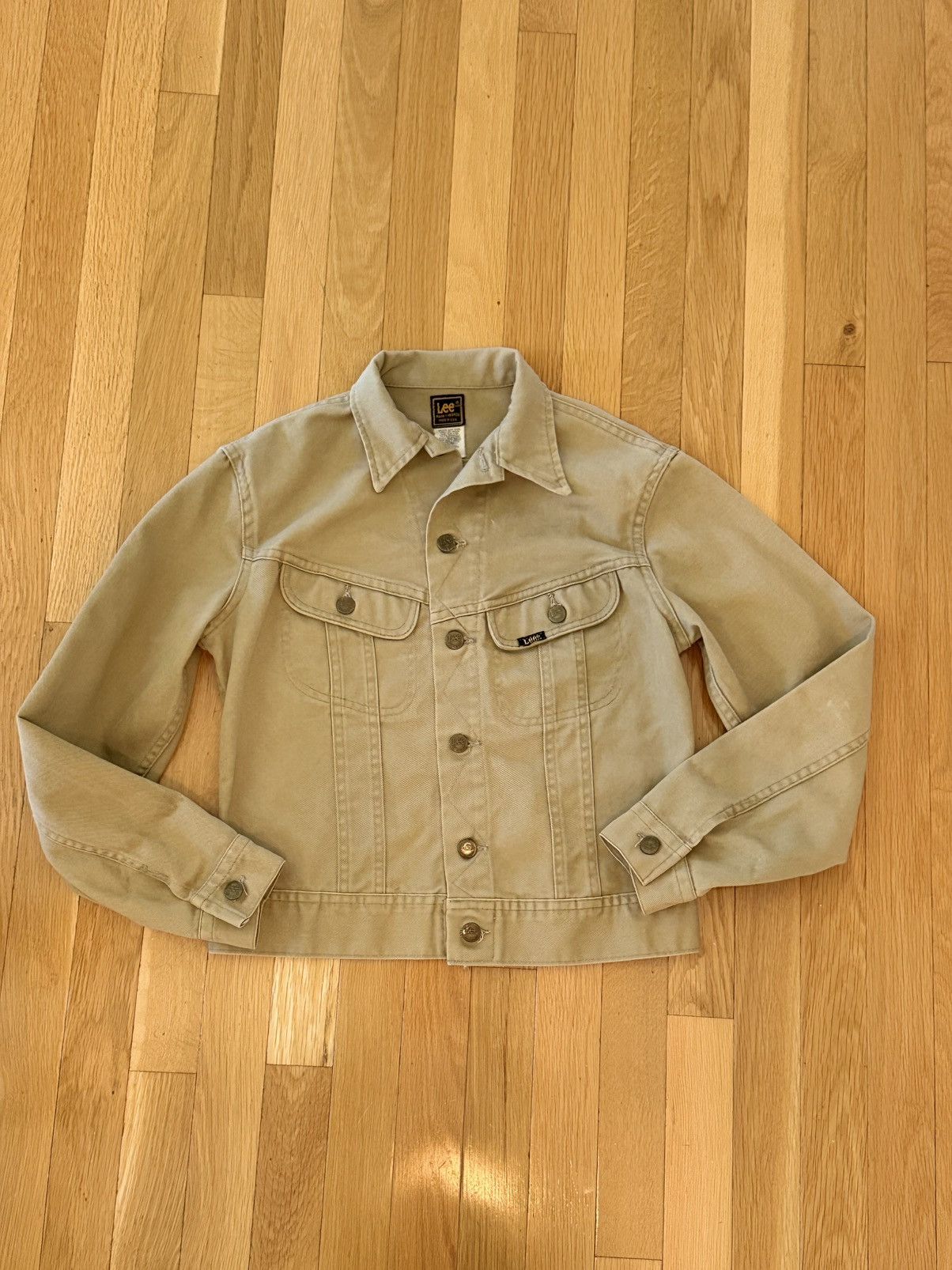 Lee Vintage 70s Lee Khaki Trucker Jacket USA Made Size S / US 4 / IT 40 - 2 Thumbnail