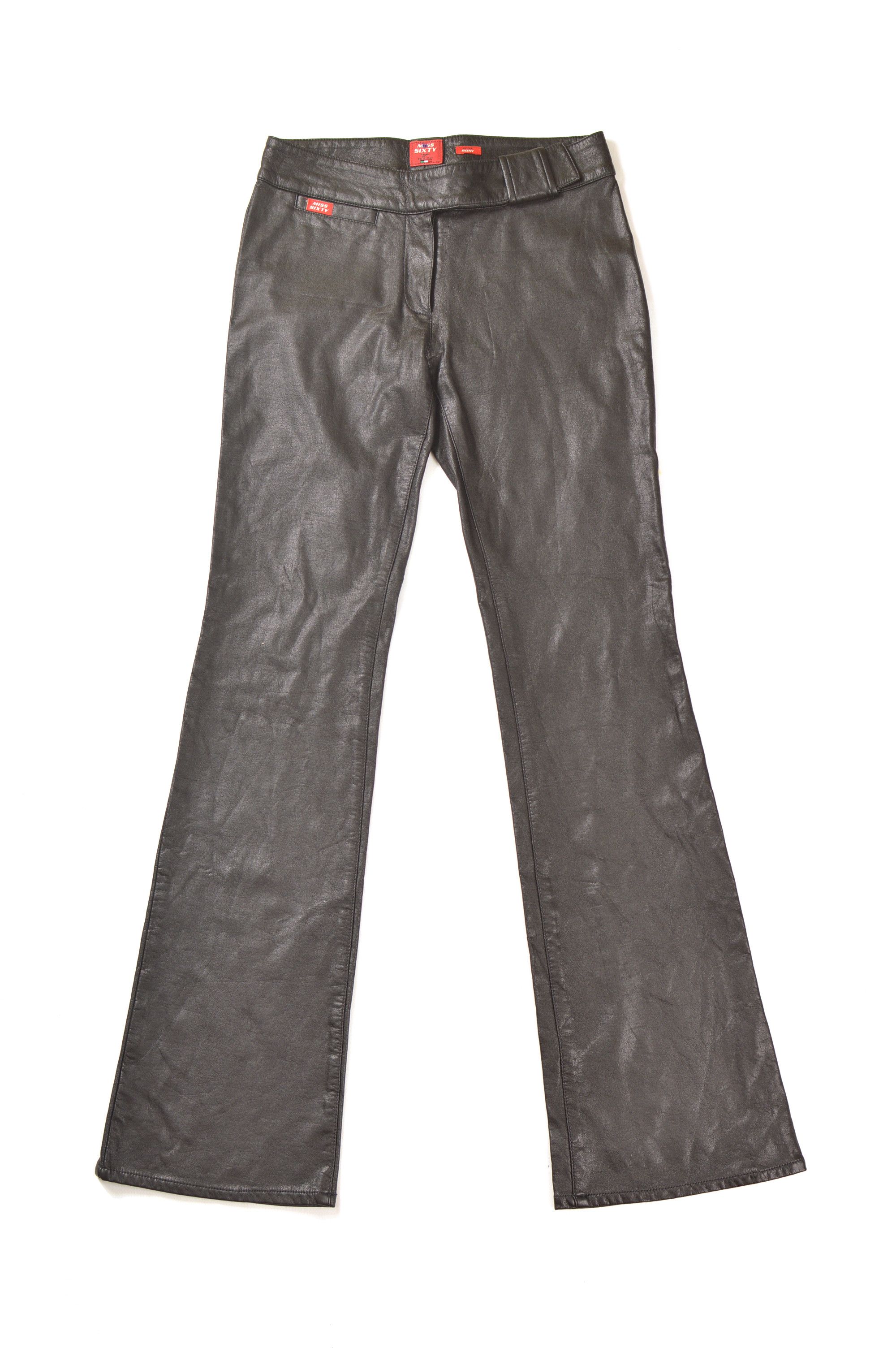 Miss Sixty Miss Sixty Roxy Vintage Y2K Faux Leather Flare Pants Size 27" / US 4 / IT 40 - 1 Thumbnail