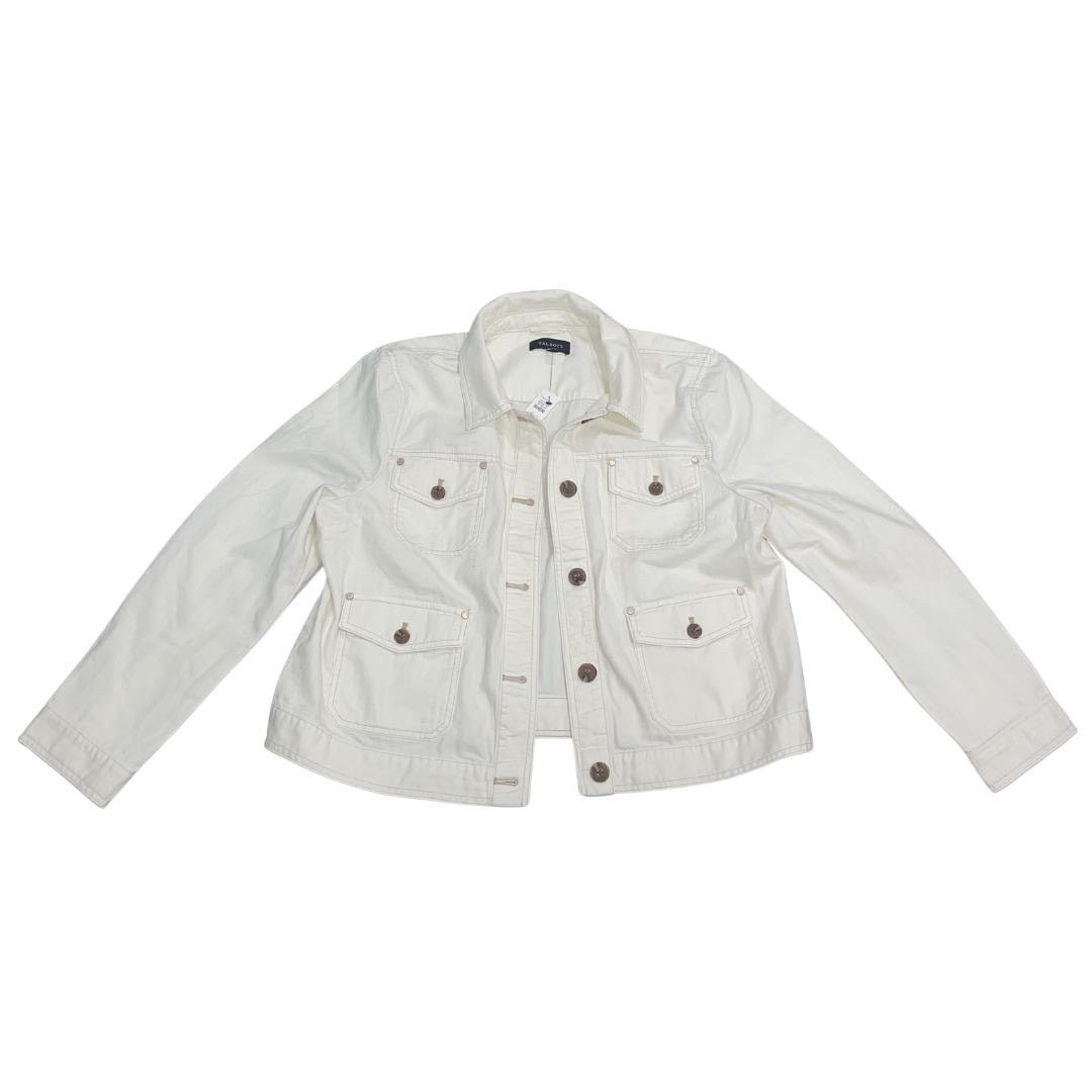 Talbots Studio Chore Button Jacket Ivory XL NWT% Cotton Casual Chic Size XL / US 12-14 / IT 48-50 - 1 Thumbnail