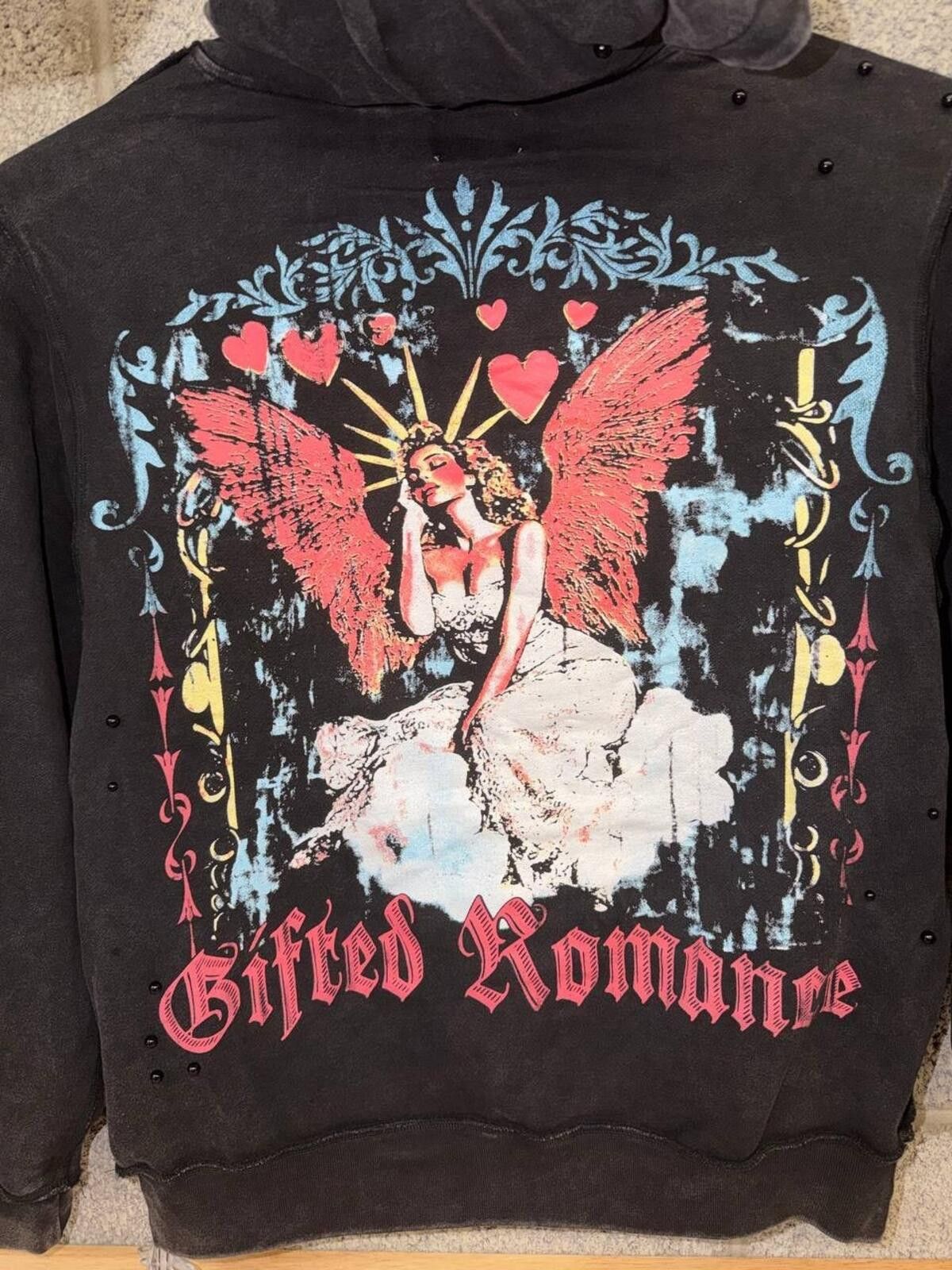 Other Gifted Romance Angel Hoodie 2X Streetwear Black Hoodie 2020s Size US XXL / EU 58 / 5 - 2 Thumbnail