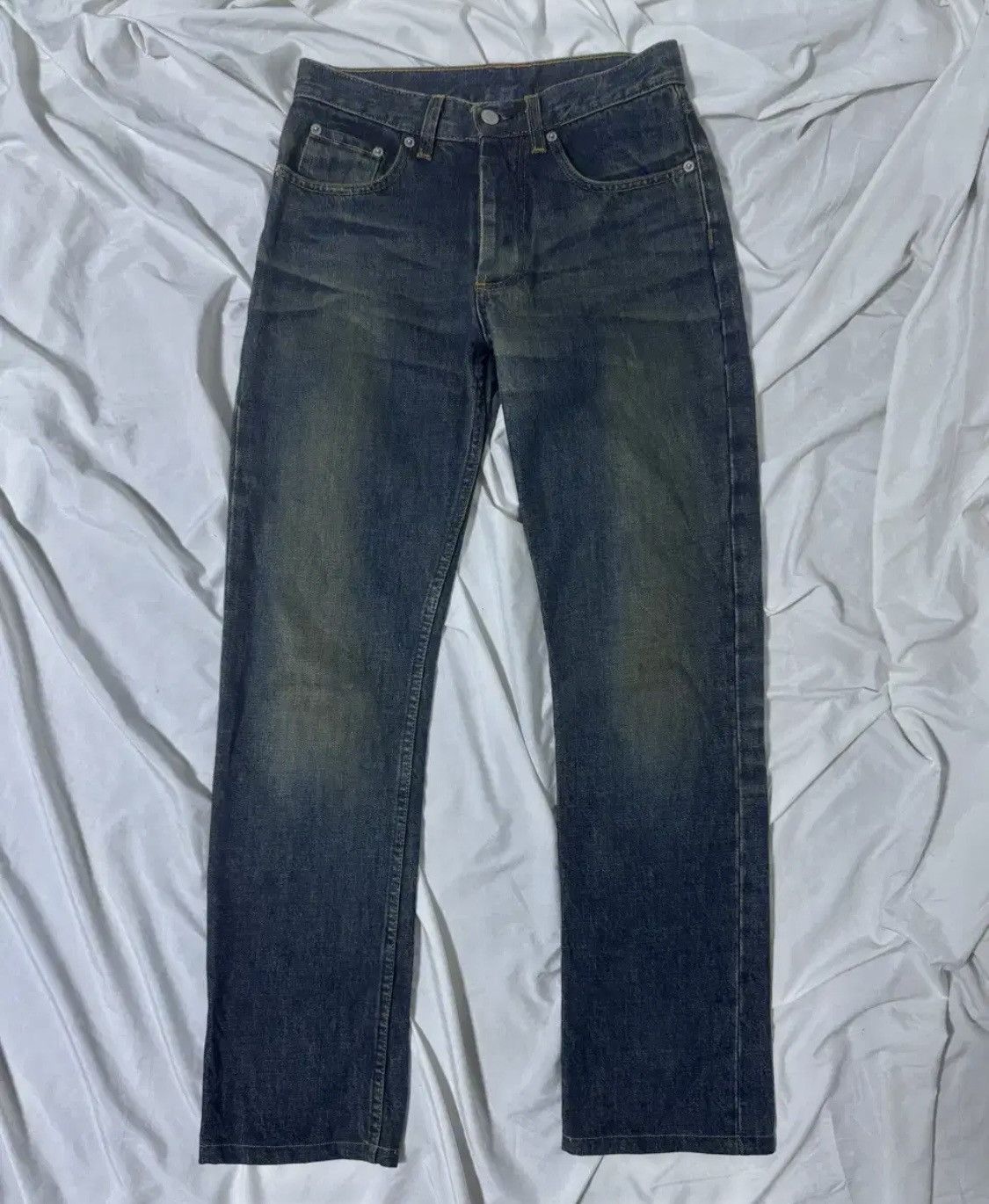 Helmut Lang Helmut Lang 90s Italian Cut Dark Denim Pants Size US 26 / EU 42 - 1 Thumbnail